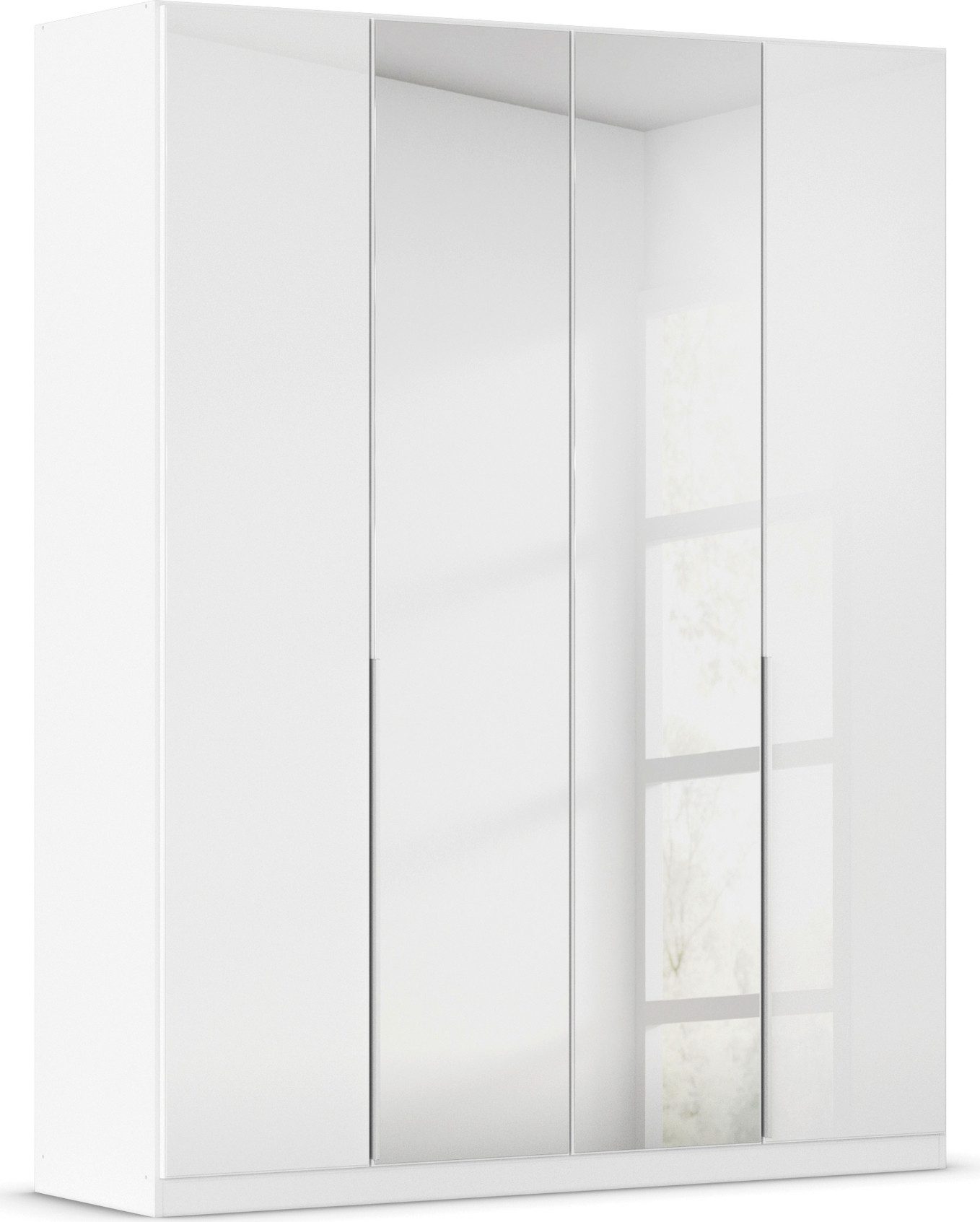 OTTO home Drehtürenschrank Kleiderschrank Schrank Garderobe AGORDO mit Glasfront und Spiegel (in zwei Griff-Farben, Breiten 91-405 cm) durchdachte Innenausstattung, in 8 Breiten und 2 Höhen MADE IN GERMANY