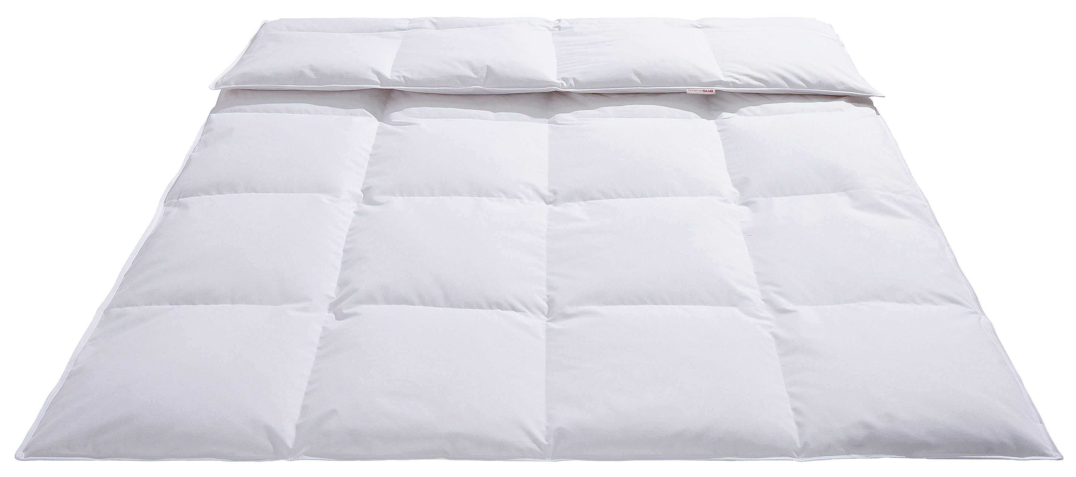 OTTO products Daunenbettdecke Jannika, Füllung: 80% Daunen & 20% Federn, Bezug: 100% Baumwolle, plastikfreie Verpackung