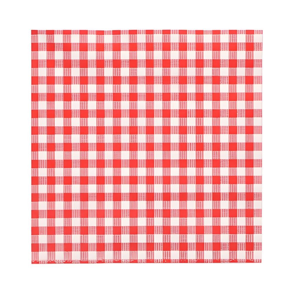 PAPSTAR Papierserviette Servietten, 3-lagig 1/4-Falz 33 cm x 33 cm rot Vichy Karo 30 Stk