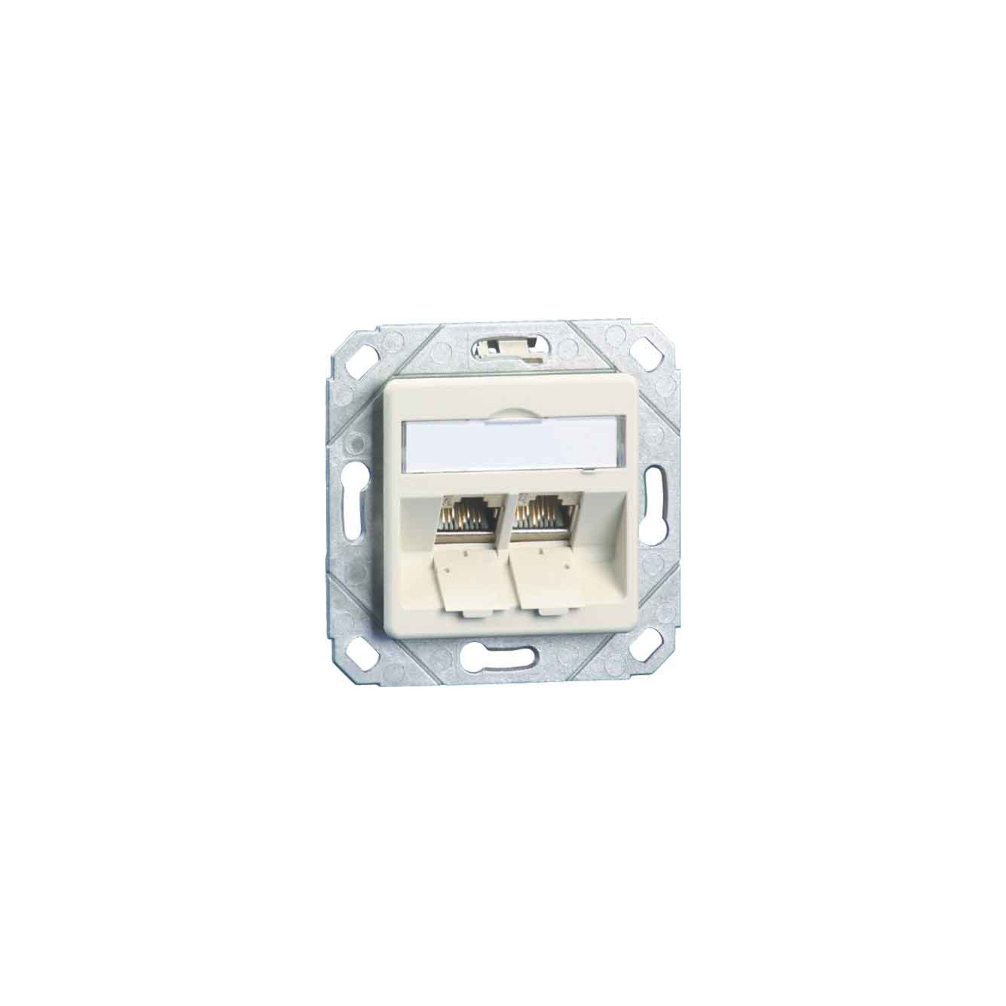 Metz Connect BTR NETCOM Anschlussdose C6Amodul Upk 2Port 270 Upk,rws TN C6Amod-2UPk Installationskabel