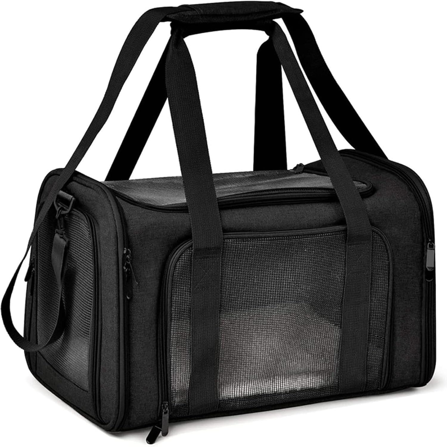 ibettertec Tiertransporttasche Transporttasche für Katze Hund, Faltbare Katzentransportbox, tragbar bis 6 kg, Transportbox Faltbar Box Hund Transporttasche Katze