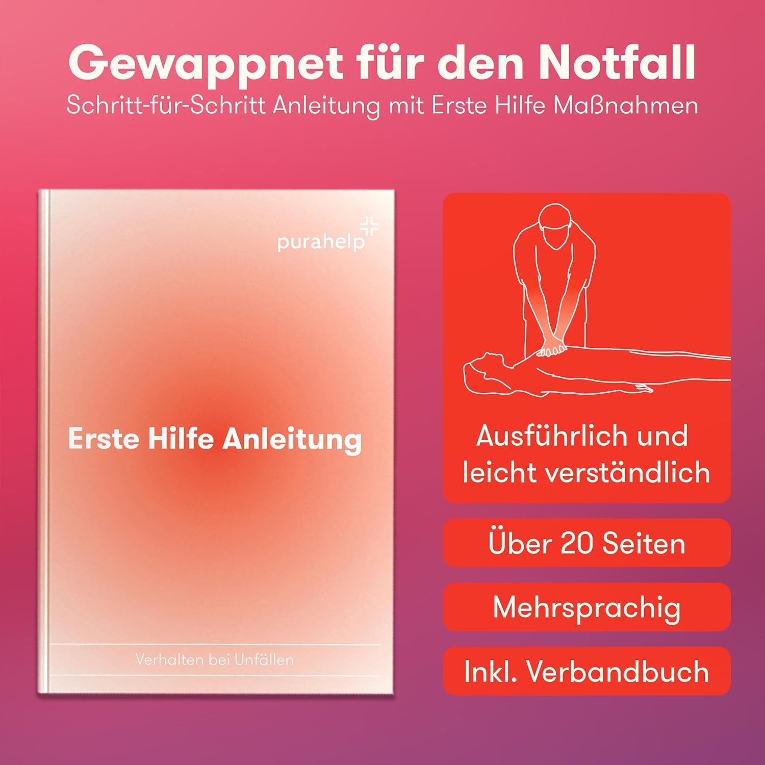 Purahelp KFZ-Verbandkasten nach aktueller Norm 2025 DIN 13164 (StVO konform), (nkl. Beatmungstuch -, 44 St), Erste Hilfe Set Auto Verbandskasten Auto 2025 – Bild 4 von 5