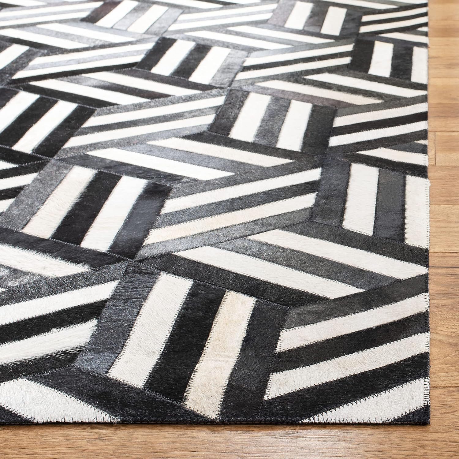 Ready Rugs Lederteppich Leder-Patchwork-Teppichkollektion