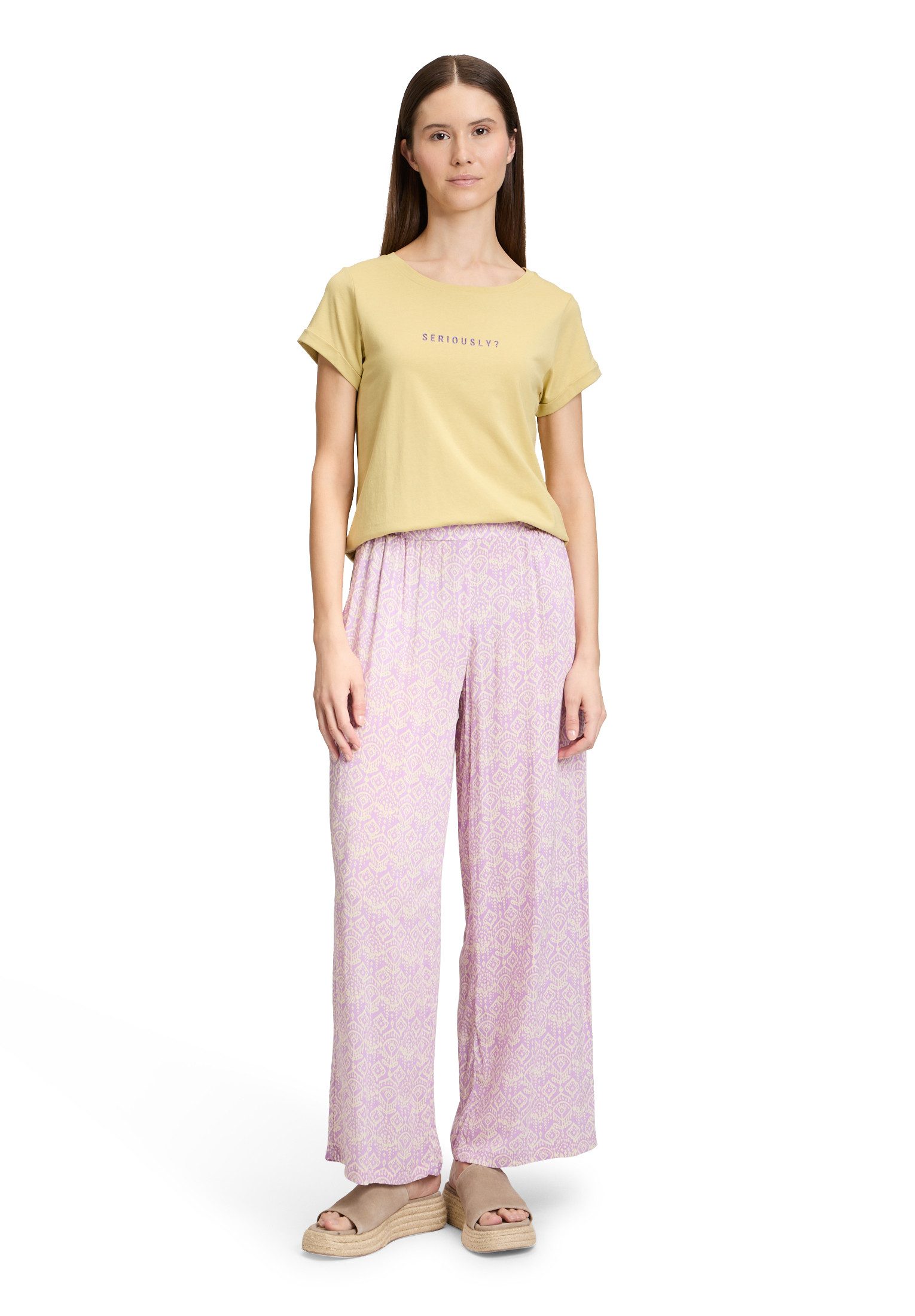 Cartoon Kurzarmshirt Damen mit Rundhalsausschnitt (1-tlg) Placement