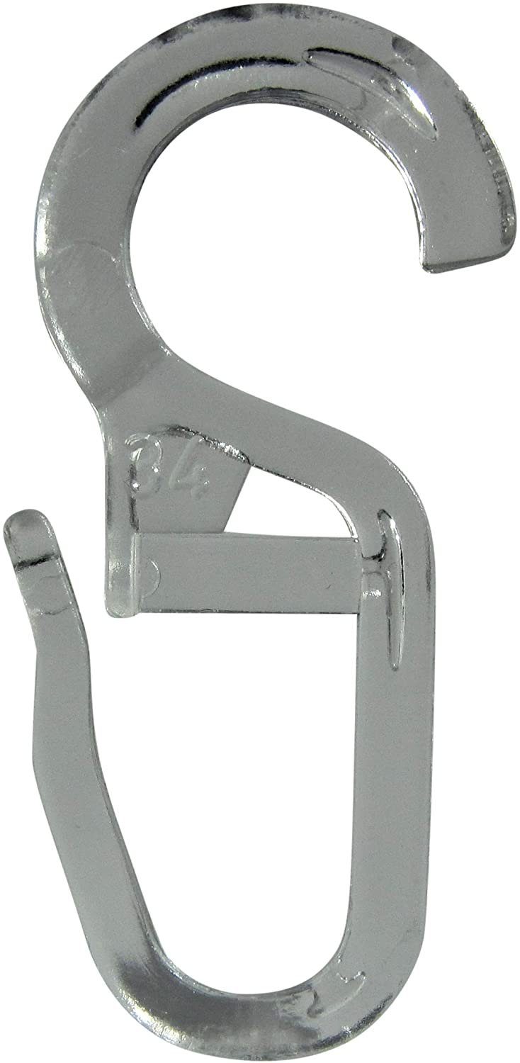 rewagi Gardinenhaken Faltenlegehaken, Gardinenhaken, Gardinengleiter, Gardinenzubehör, Gardinen, Vorhänge, Gardinenstangen, Seitenschals, Flächenvorhänge, (100-St., Öse Ø 8 mm transparent), Verkaufseinheit: 25, 50, 100 Stück