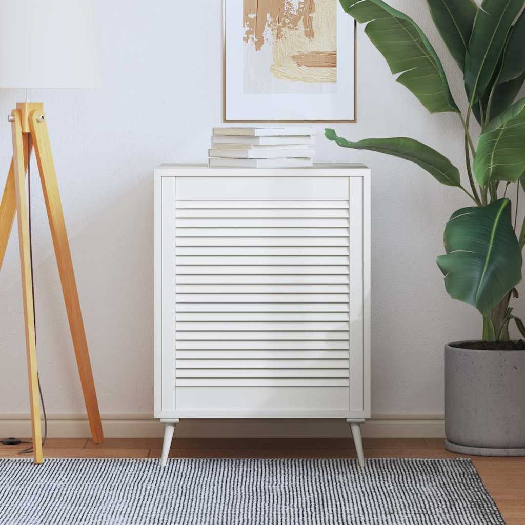 vidaXL Schranktür vidaXL Lamellierte Türen Weiß 69 x 49,4 cm Massives Kiefernholz