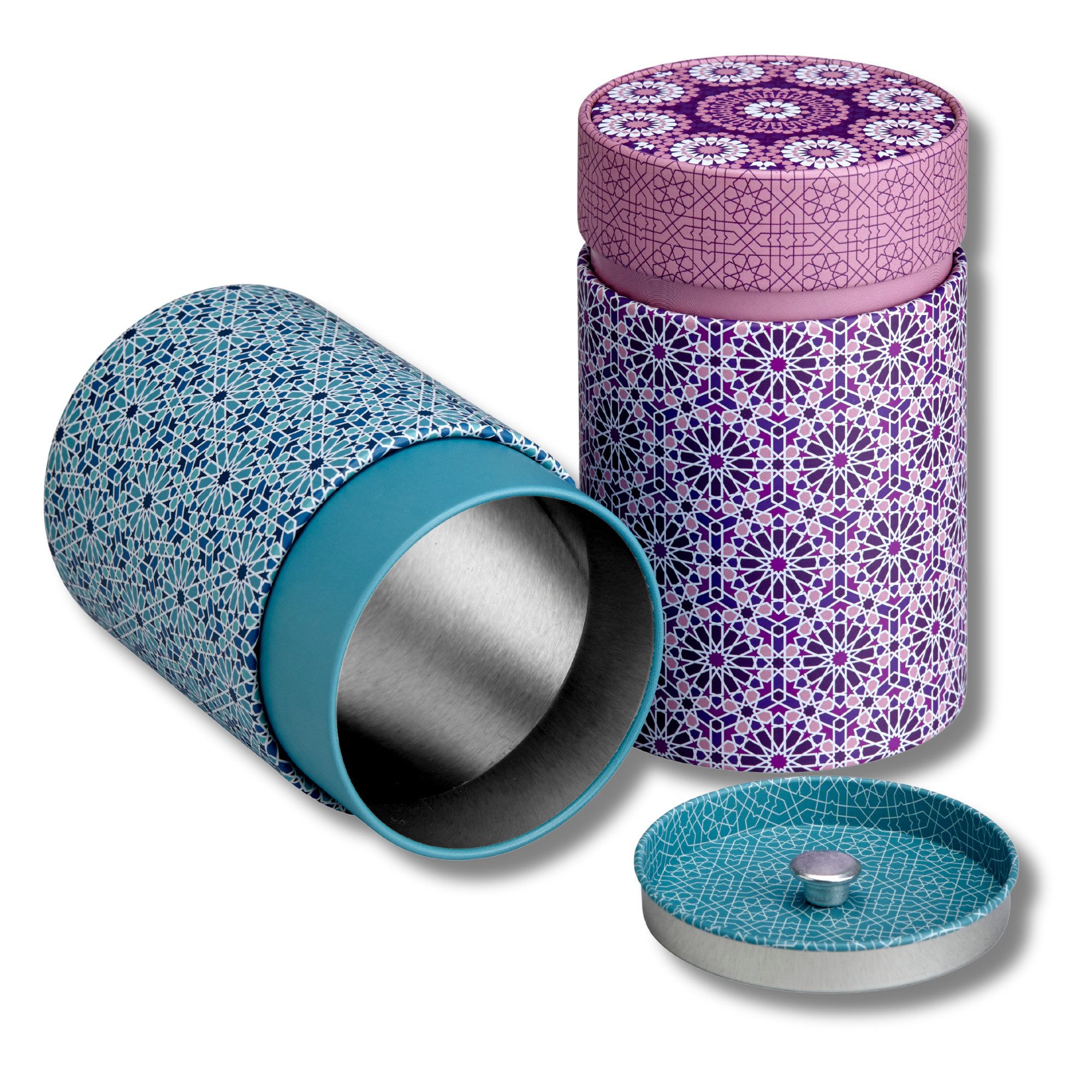 MediMuc Teedose 2er Set Andalusia, (Dose, 2er Dosenset), Teedose, Gewürzdose, Dose Set, Motivdose