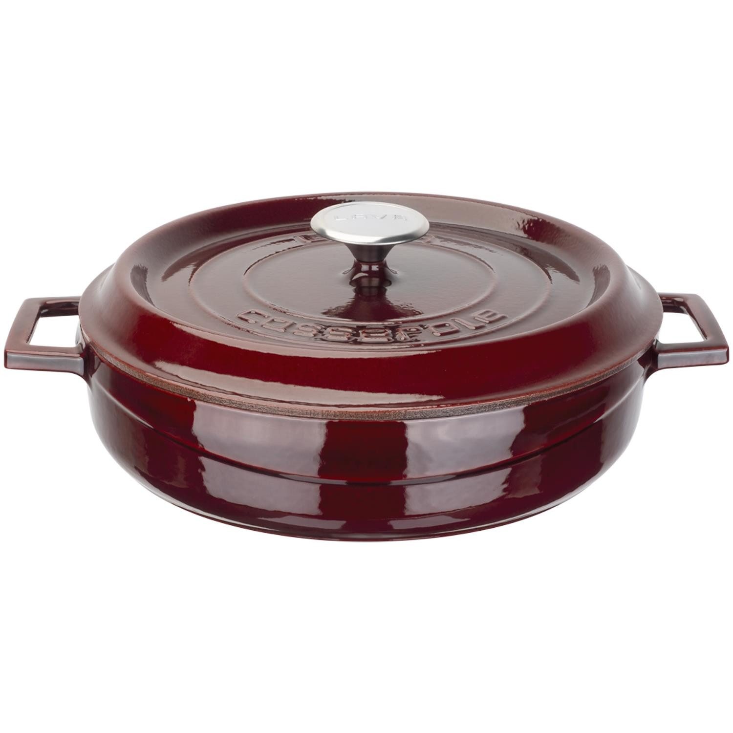 Topf-Set LAVA Emaillierter Gusseisen-Schmortopf mit Deckel, Ø 28 cm, 3,51 Liter