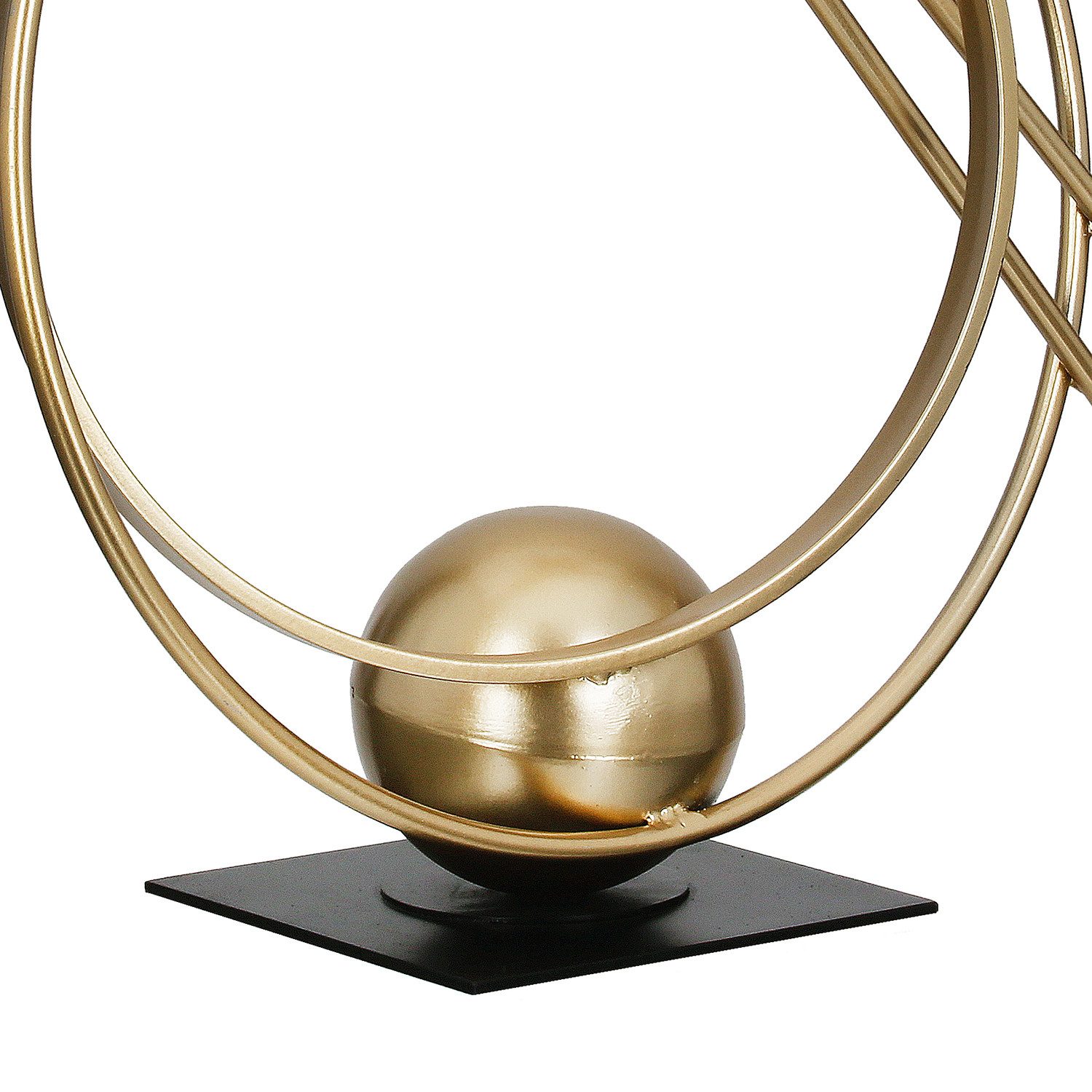 Casablanca by Gilde Dekoobjekt Skulptur Abstracto goldfarben H. 45,5 cm (1 St), Goldfarbenes Metall in abstrakter Form – Bild 5 von 5