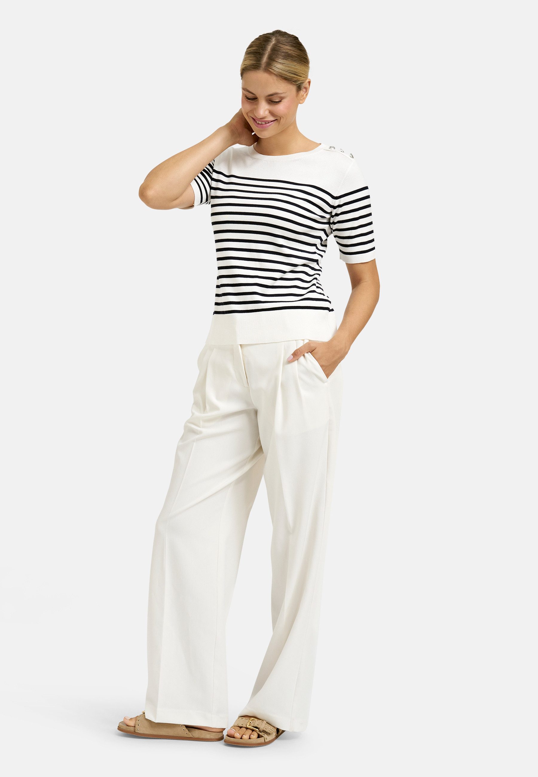 Milano Italy Rundhalspullover aus Feinstrick