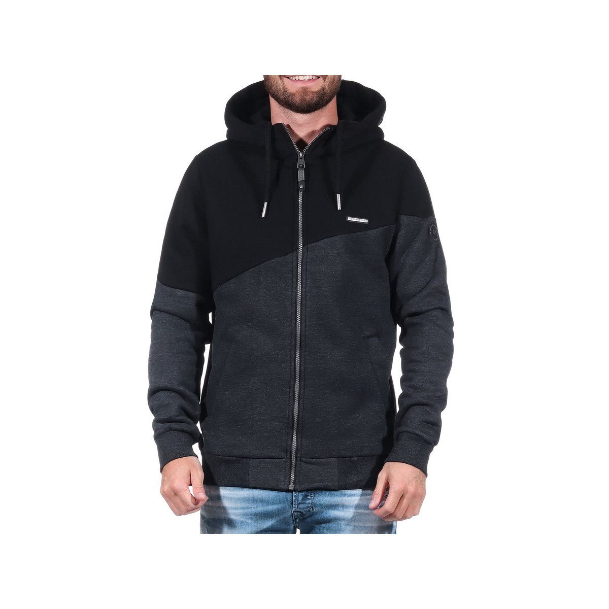 Ragwear Sweatshirt schwarz regular (1-tlg)