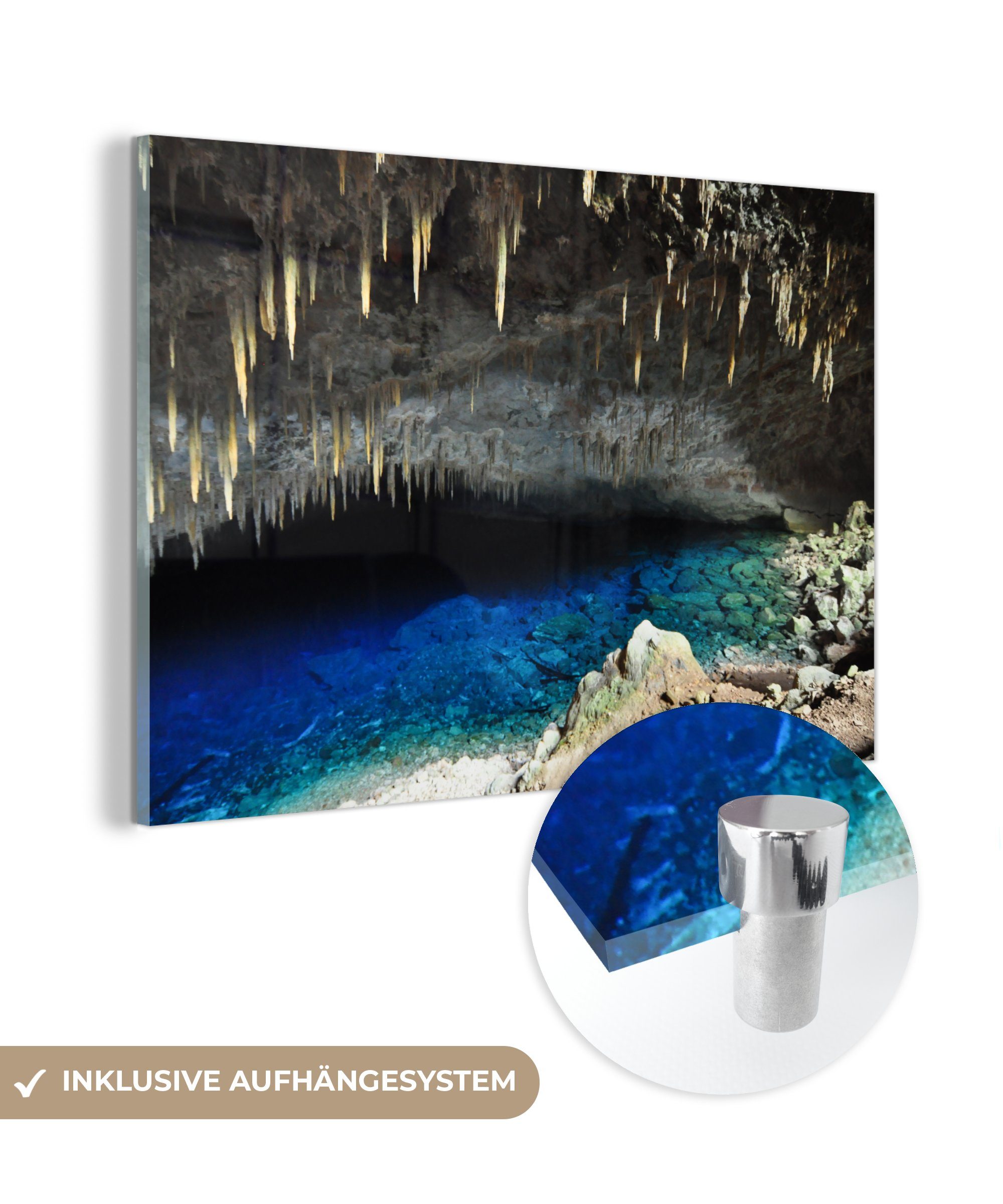 - (1 & Acrylglasbilder Wohnzimmer - Steine Schlafzimmer St), Acrylglasbild Höhle MuchoWow Brasilien,