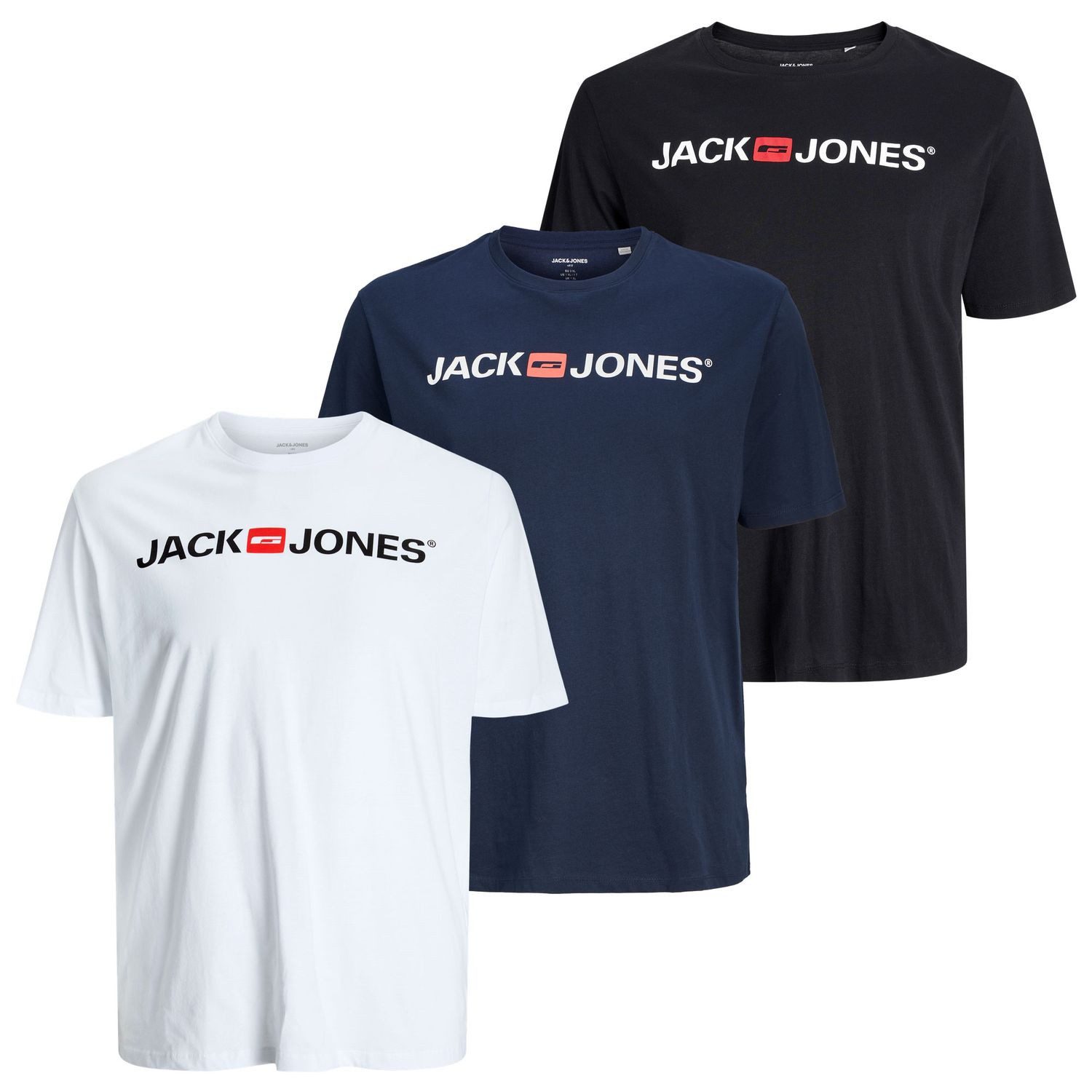 Jack & Jones T-Shirt Basic (Set) in tollen Farben bis 8XL