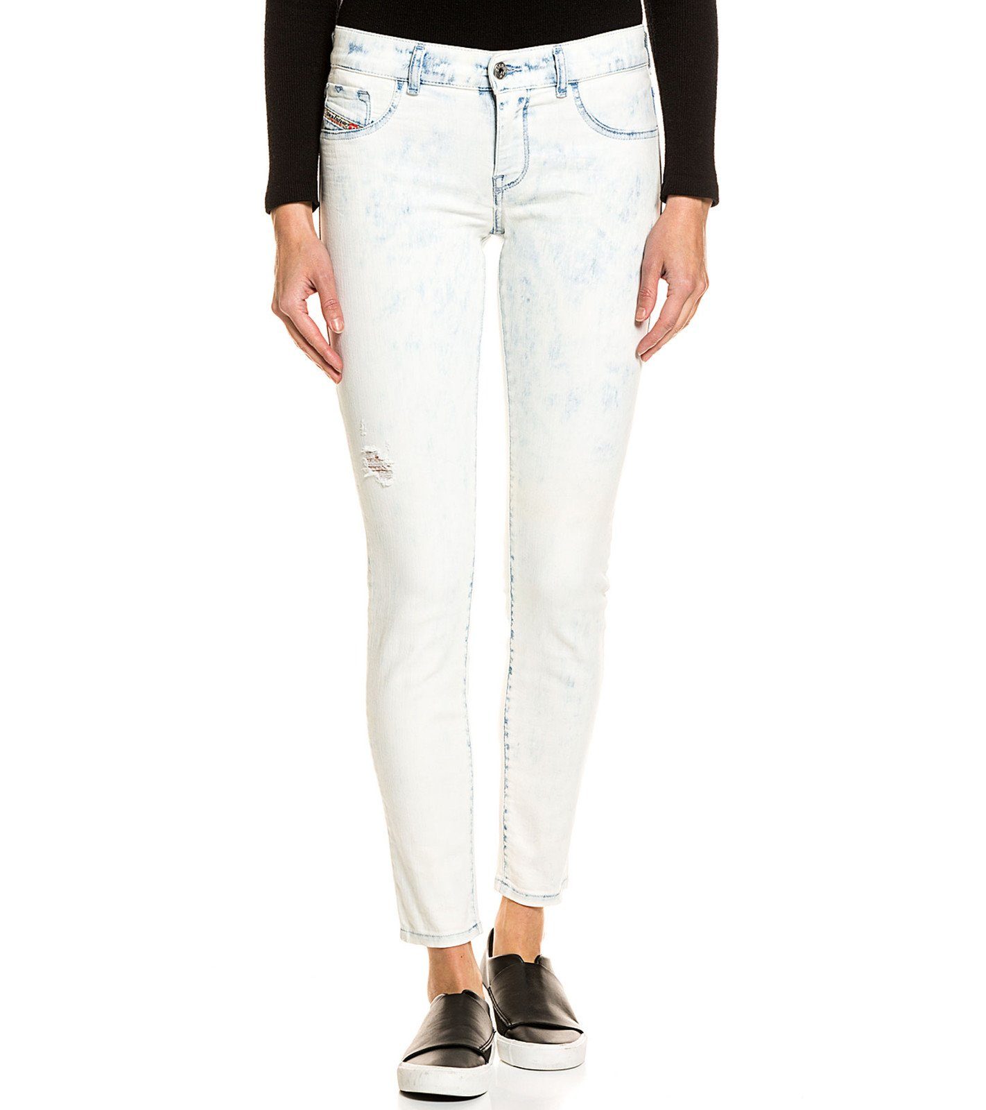 Diesel Regular-fit-Jeans »Diesel Slim-Jeggings stylische Damen Jeans-Hose  Freizeit-Hose mit Reißverschluss Weiß/Blau« online kaufen | OTTO