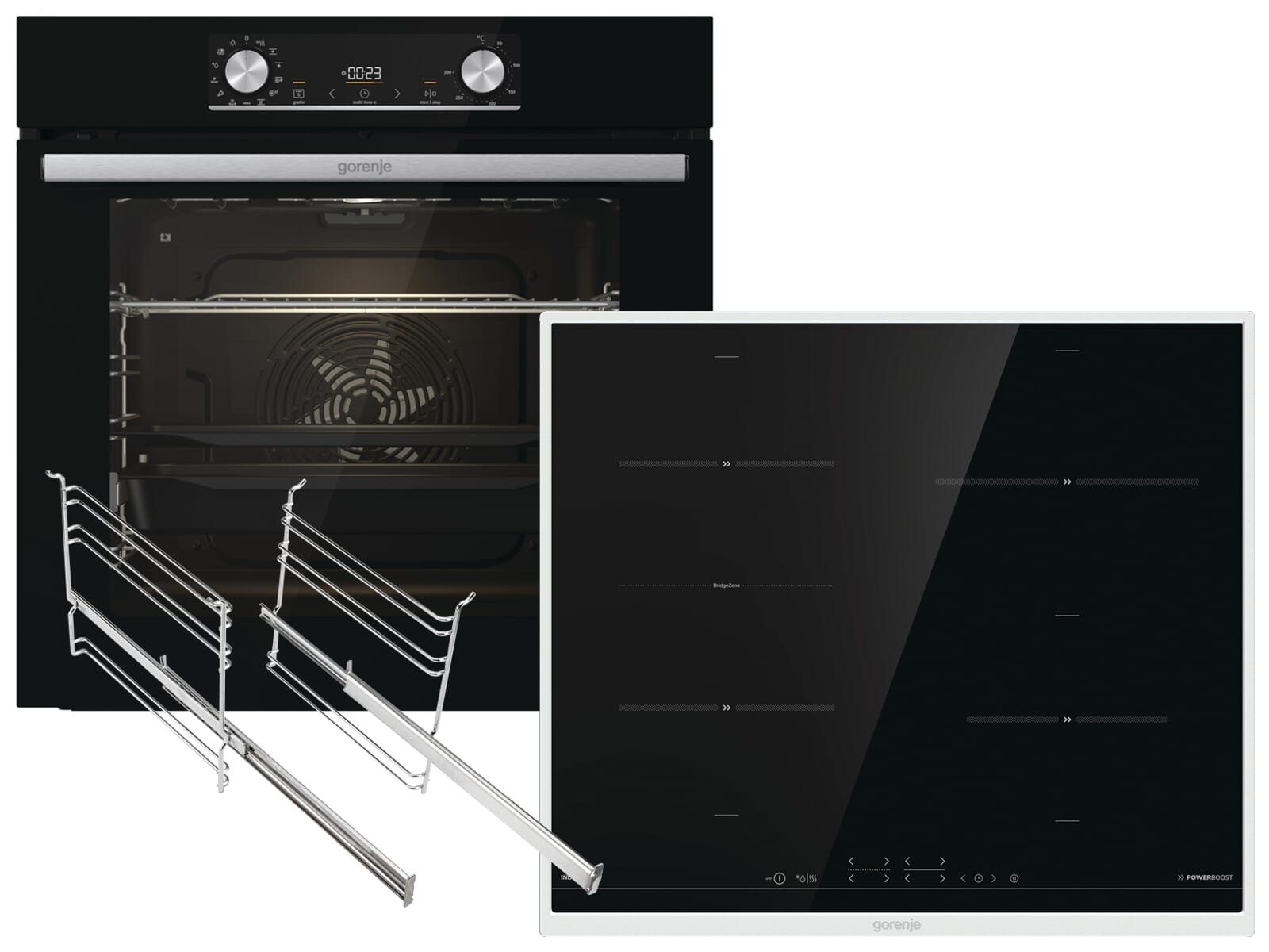 GORENJE Backofen-Set, Pyrolyse-Selbstreinigung, Timer