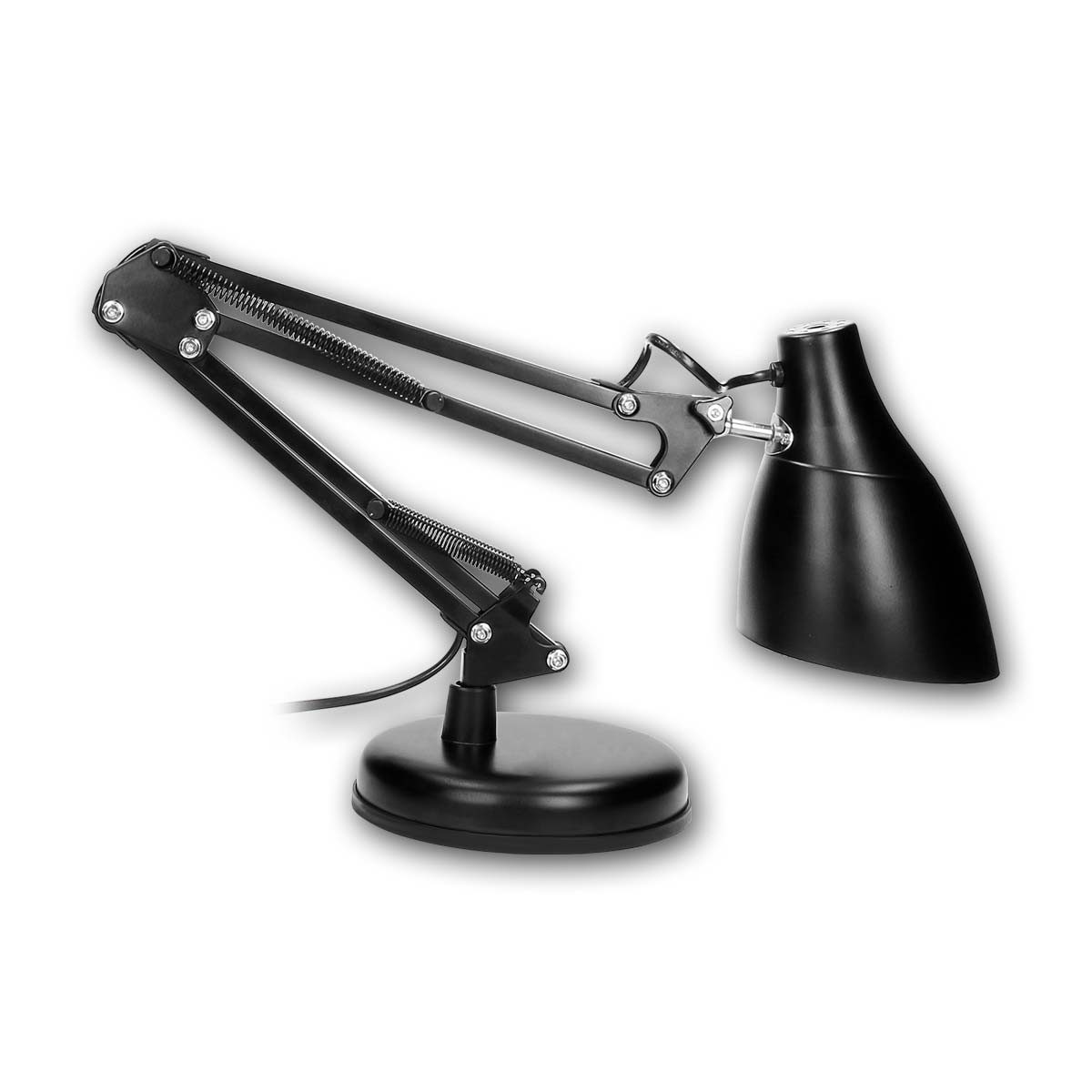 Virone LED Tischleuchte Schreibtischleuchte DIAN schwarz, max.60W E27 230V