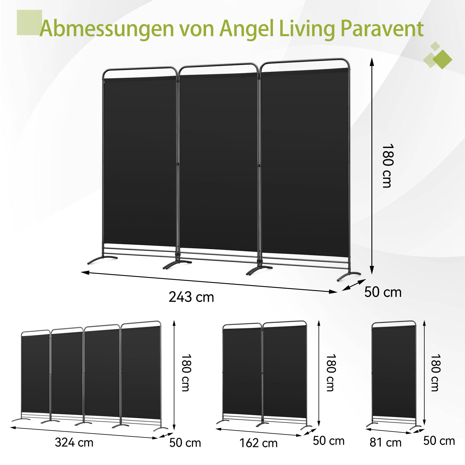 Angel Living Paravent Klappbar Raumteiler Freistehend günstig online kaufen