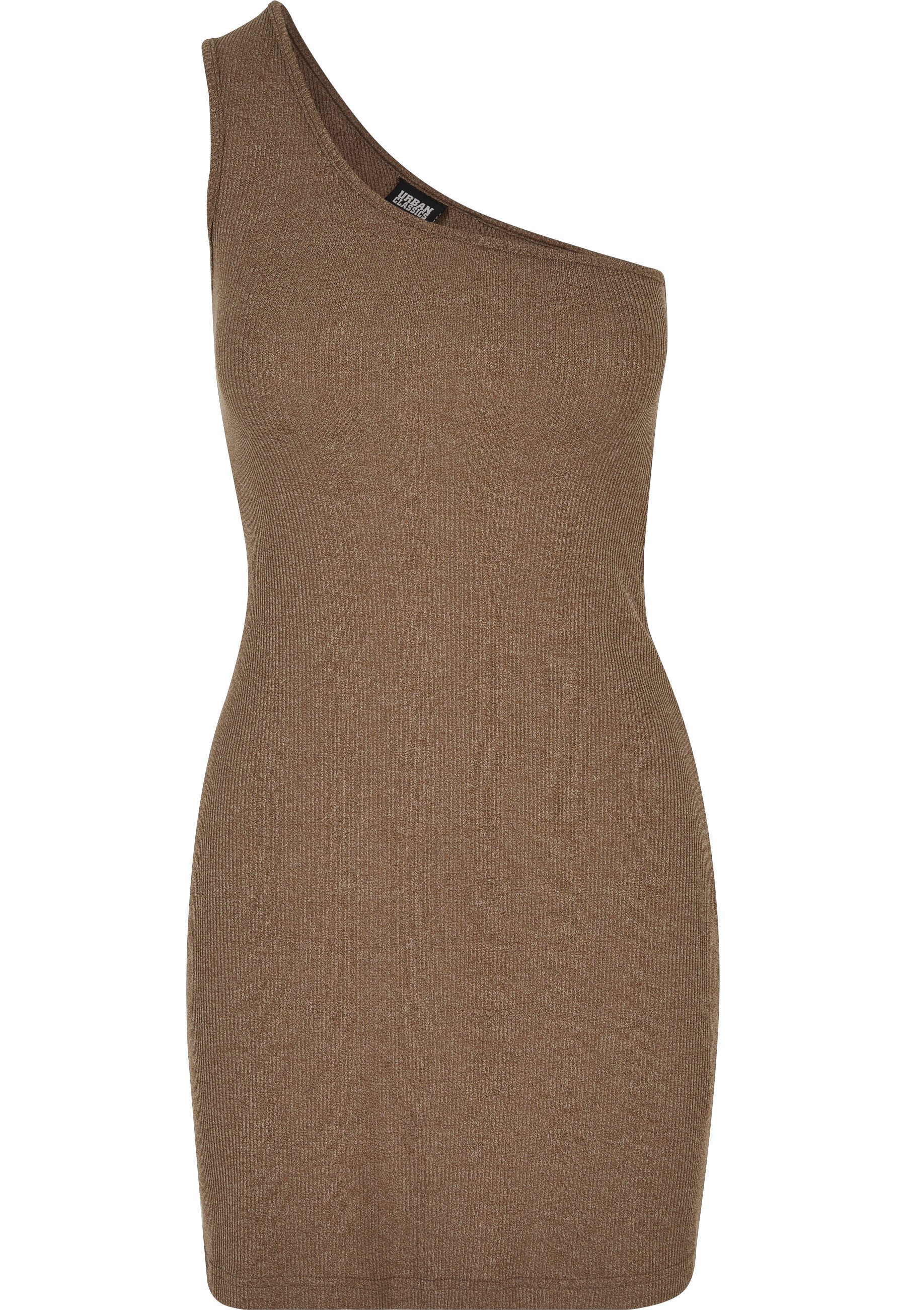 A-Linien-Kleid Urban Classics Damen Ladies Rib One Shoulder Dress