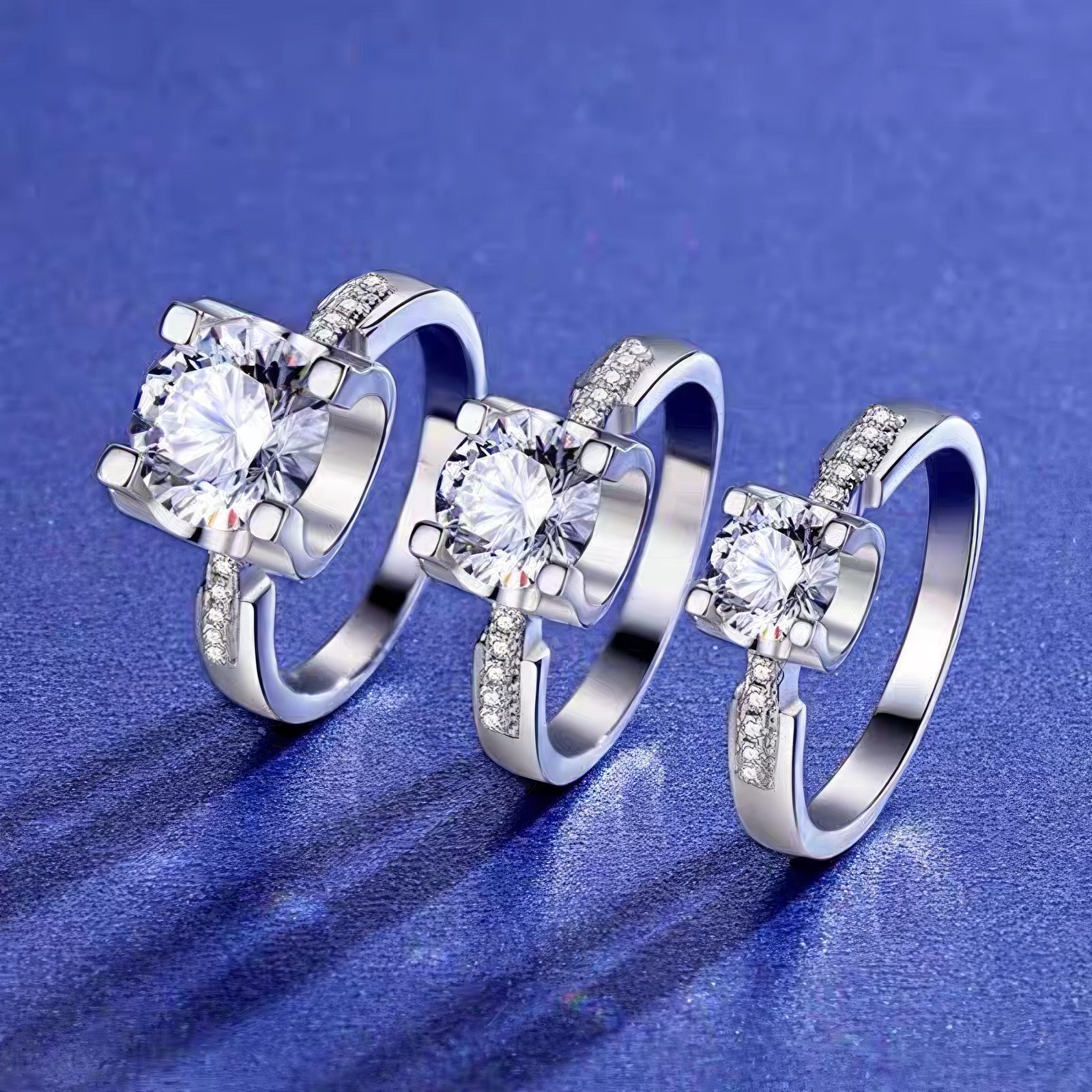 Jumpeak Diamantring Diamantringe von 0,5ct-2ct, labordiamant,goldener ring,wedding ring, damen geschenk,geschenk zur kommunion mädchen,geschenk für frau