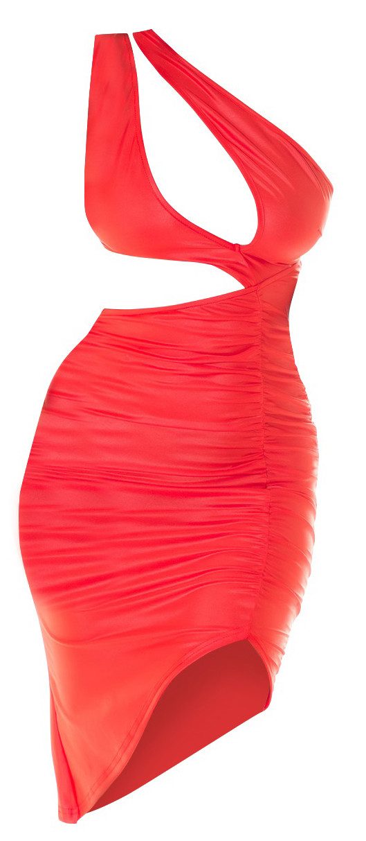 Koucla One-Shoulder-Kleid Minikleid - gerafft - günstig online kaufen