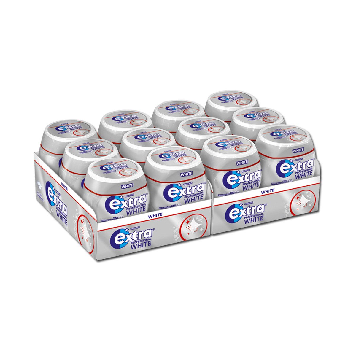 Wrigleys Extra Süßigkeit, Wrigleys Extra Professional WHITE ohne Zucker 50 Dragees 70g 12er Pack