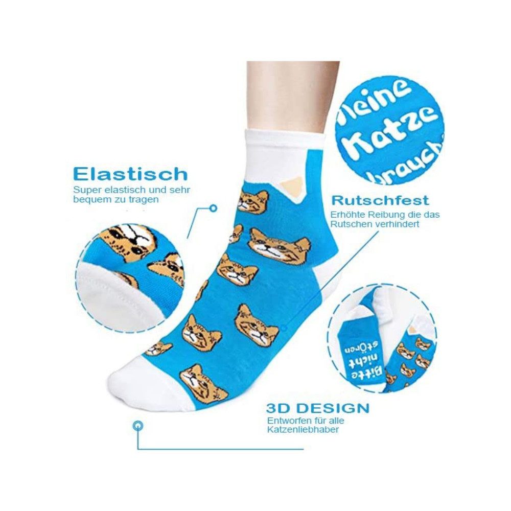 Geschenkehöhle Kuschelsocken Katzen Socken - Bitte günstig online kaufen