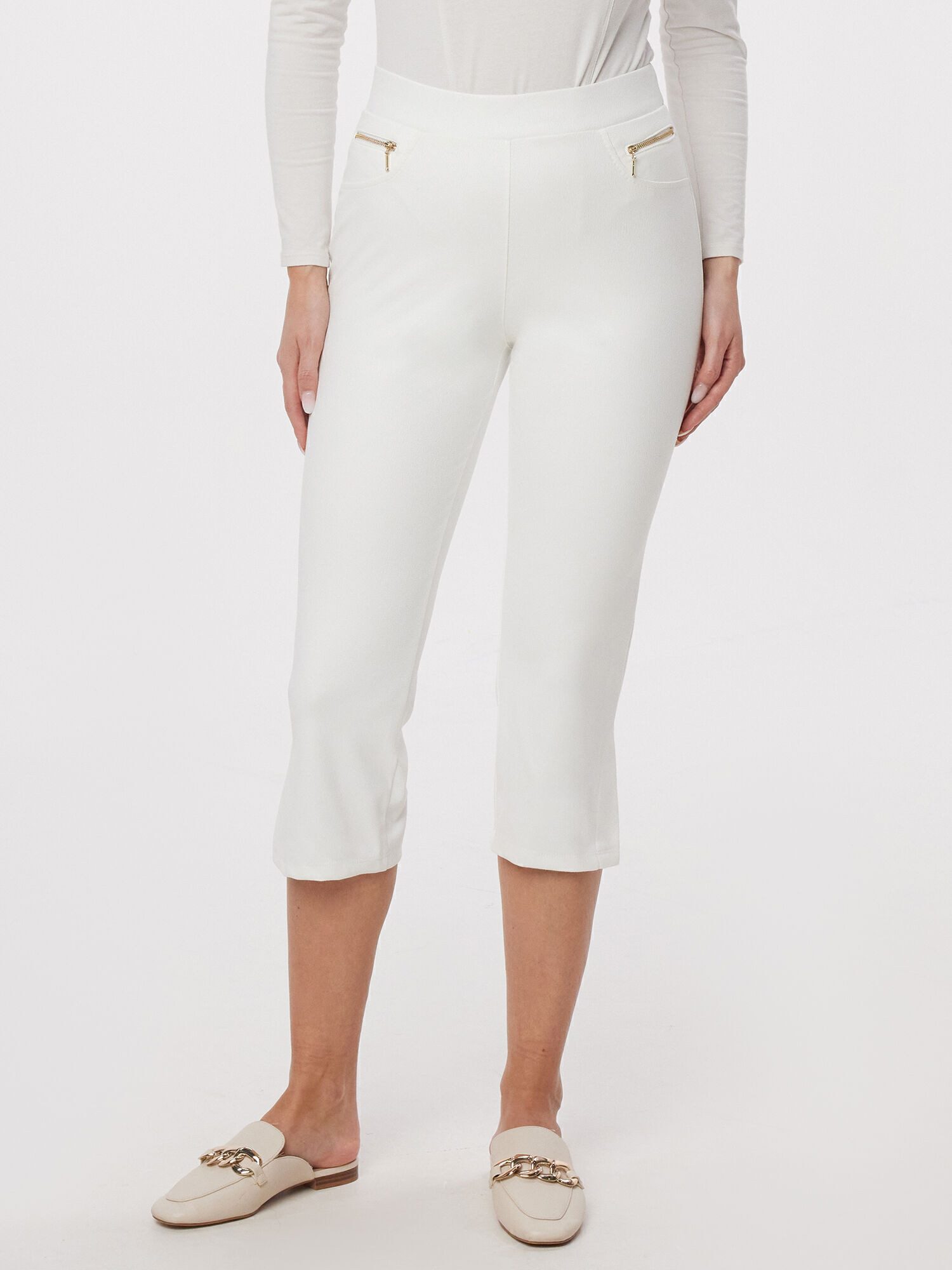 MONACO blue Lederimitathose Caprihose Körpernah in günstig online kaufen