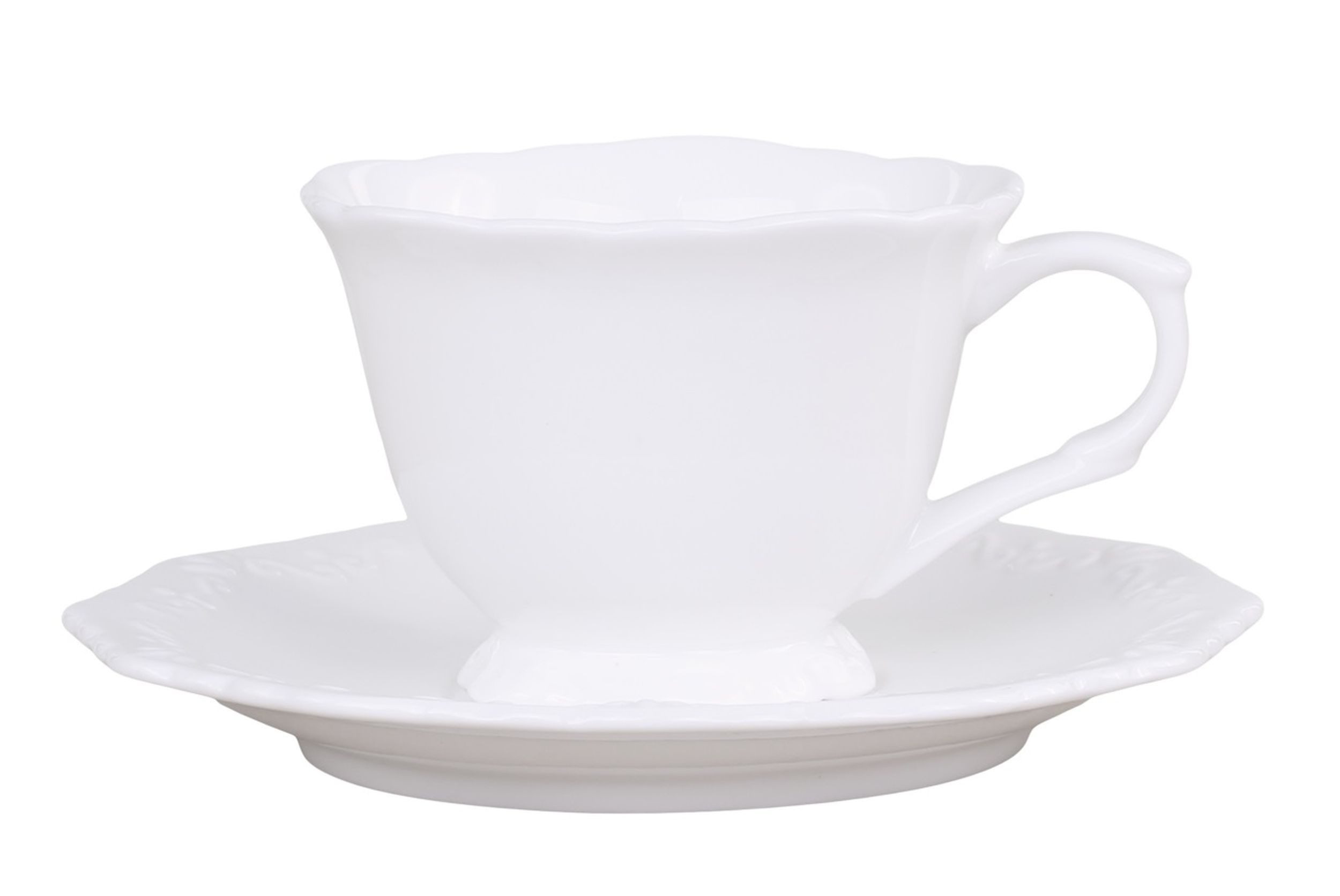 Chic Antique Tasse Tasse mit Unterteller "Provence" Porzellan Kaffeetasse Chic Antique, Porzellan