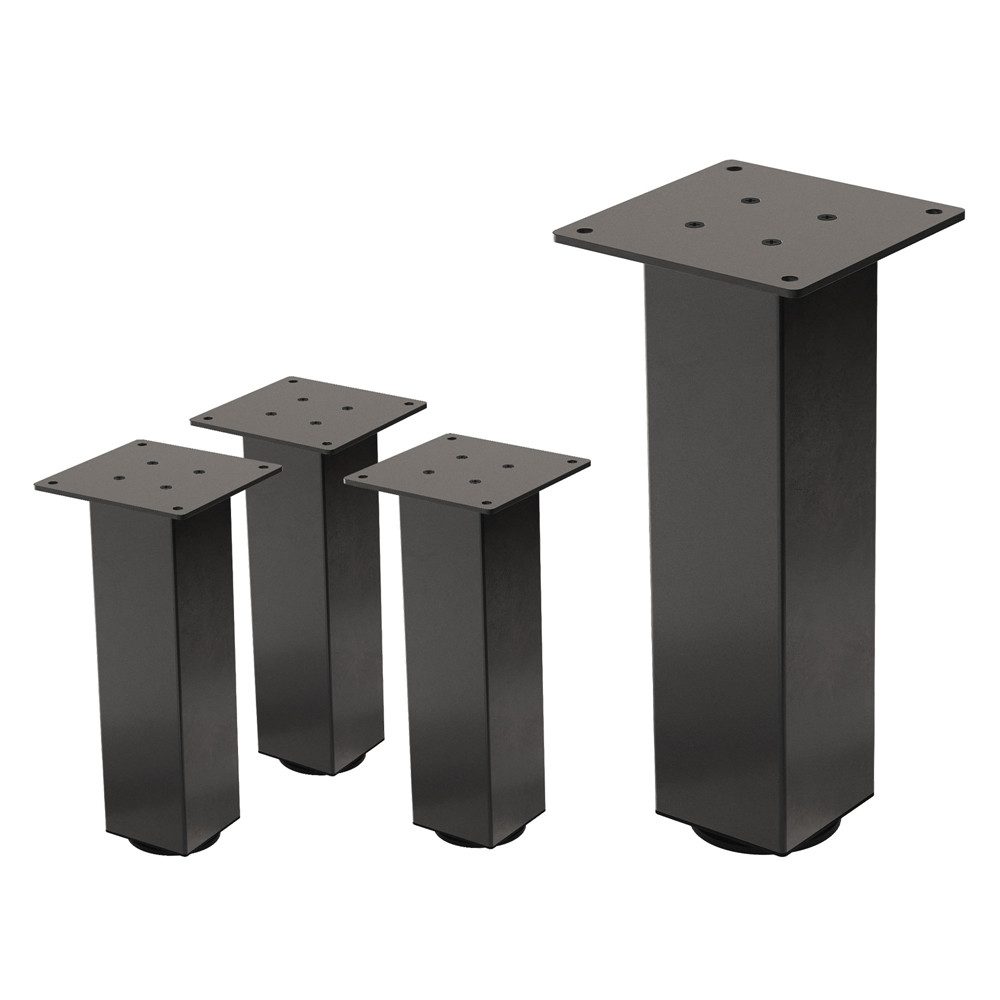 Tischbein 4er Set Tischkufen I-Design Möbelfüße und Tischgestell aus Stahl