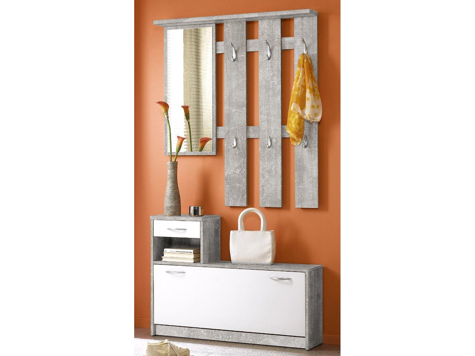 PREISBRECHER Garderoben-Set Selene, (3-St), 100 x 190 x 25 cm (B/H/T) günstig online kaufen