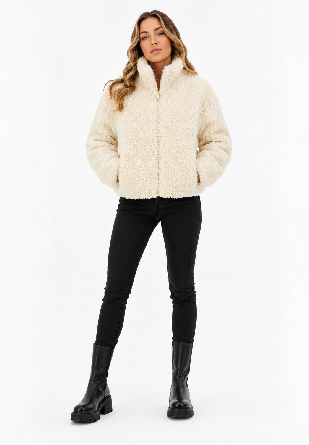 Eight2Nine Fleecejacke Eight2Nine Damen Teddyfleece Jacke Damen Herbst Winter Übergangs Jacke – Bild 2 von 5