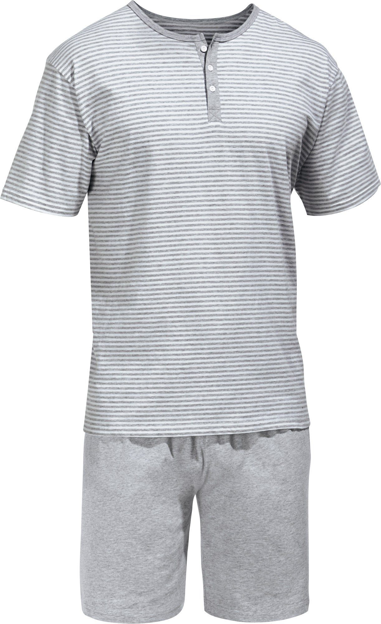 Erwin Müller Pyjama Herren-Shorty Single-Jersey Streifen
