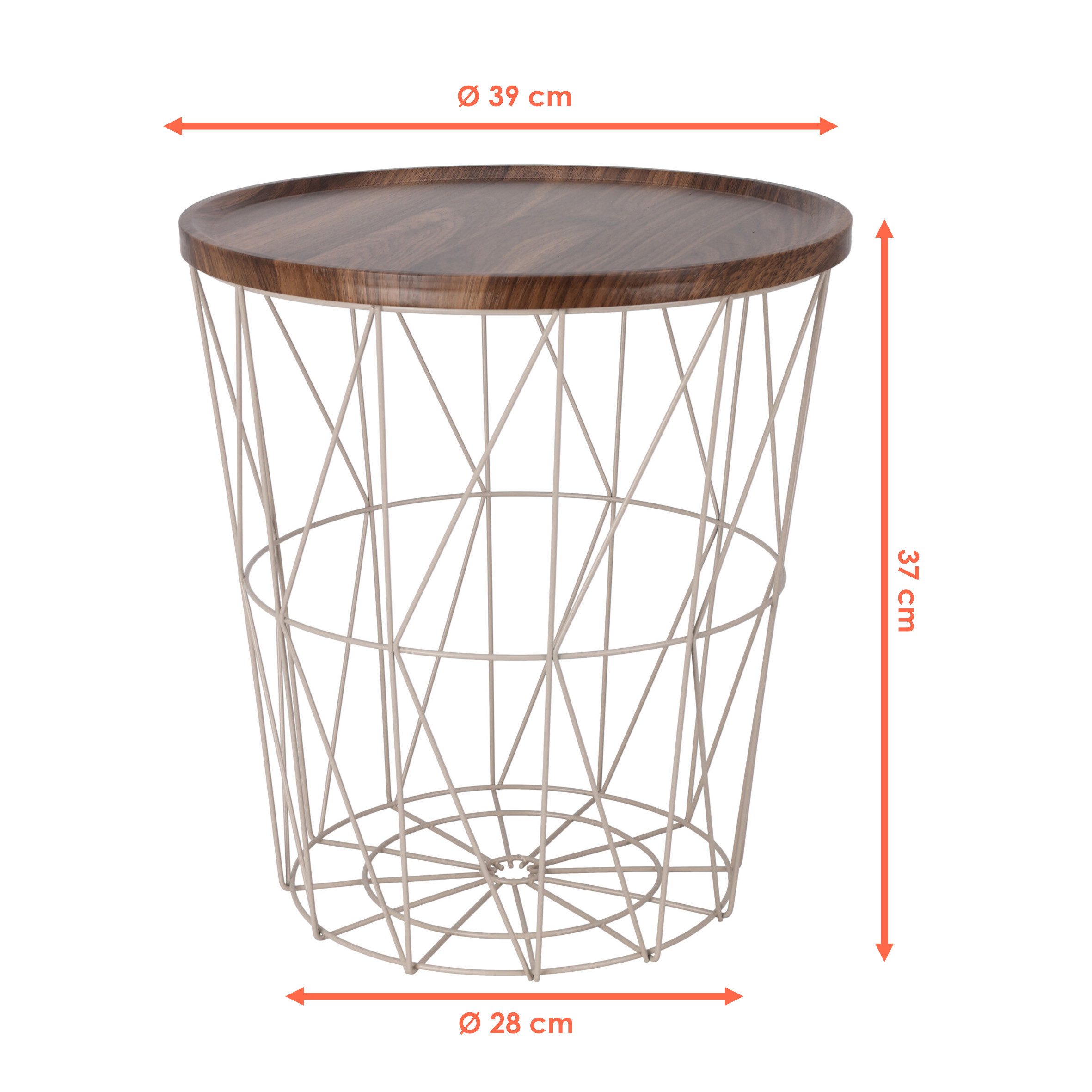 Spetebo Beistelltisch Metall Gitterkorb Beistelltisch (Anzahl, 1-St., Stück günstig online kaufen