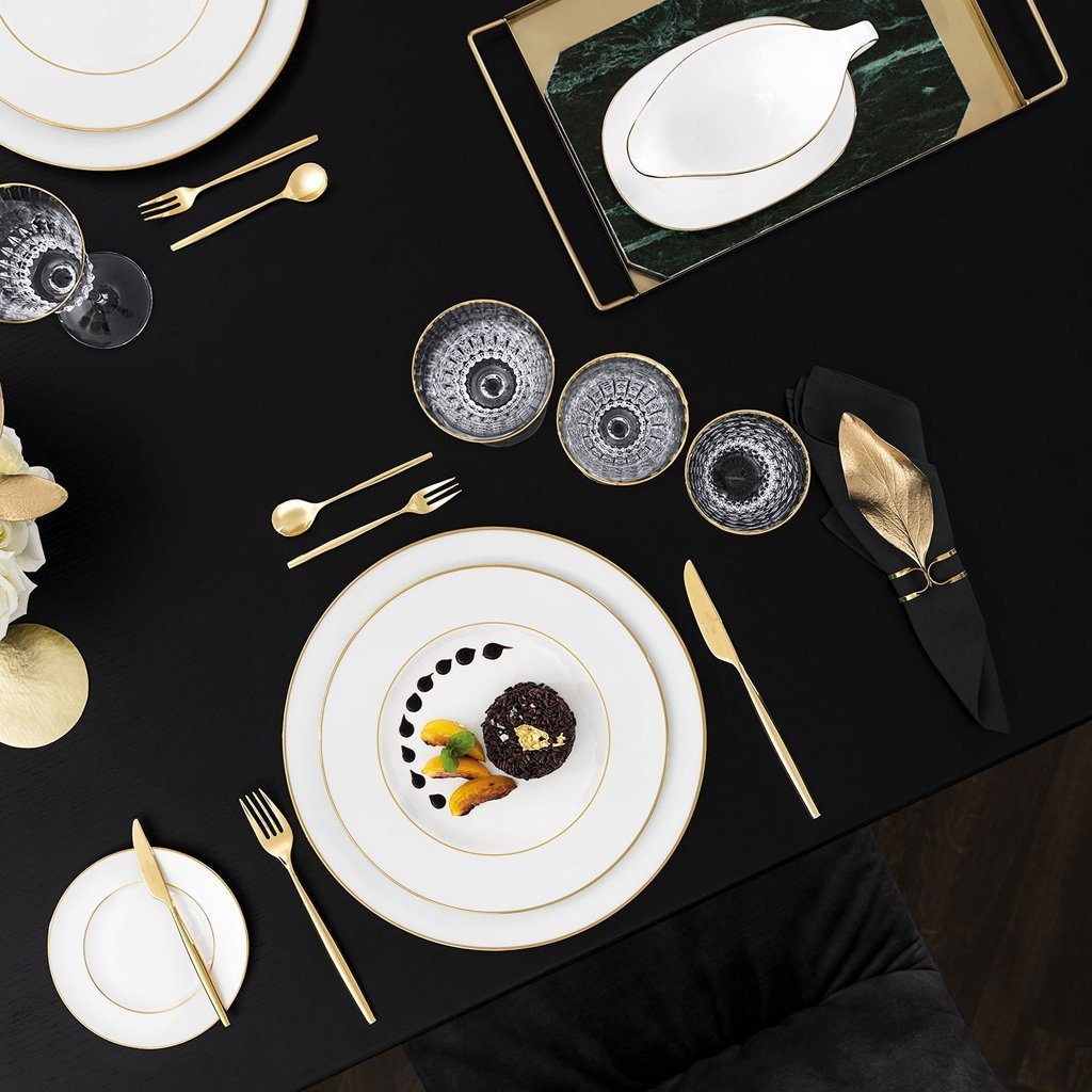 Villeroy & Boch Signature Besteck-Set MetroChic Tafelbesteck 70tlg. (70-tlg), 12 Personen, Edelstahl vergoldet, 70 Stck, Handwäsche empfohlen