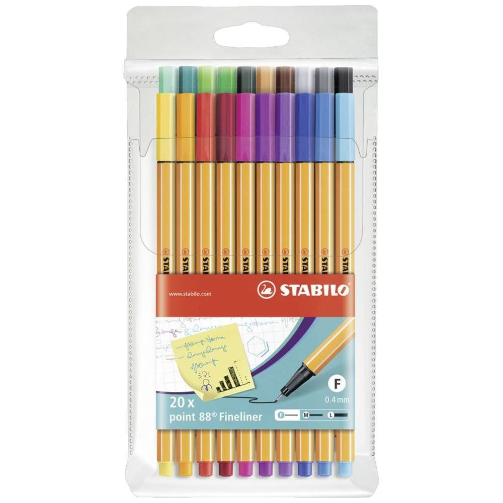 Fineliner Fineliner - - 20er Pack - mit 20 verschiedenen