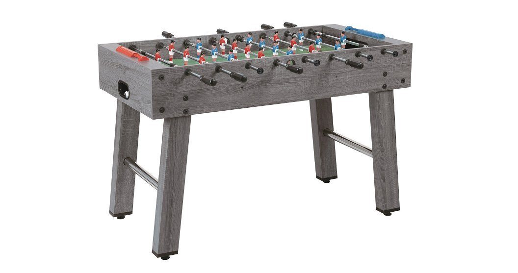 Charlsten Kickertisch Kickertisch Tischkicker Soccer Grau - Sport durchgehende Stangen (1-tlg)