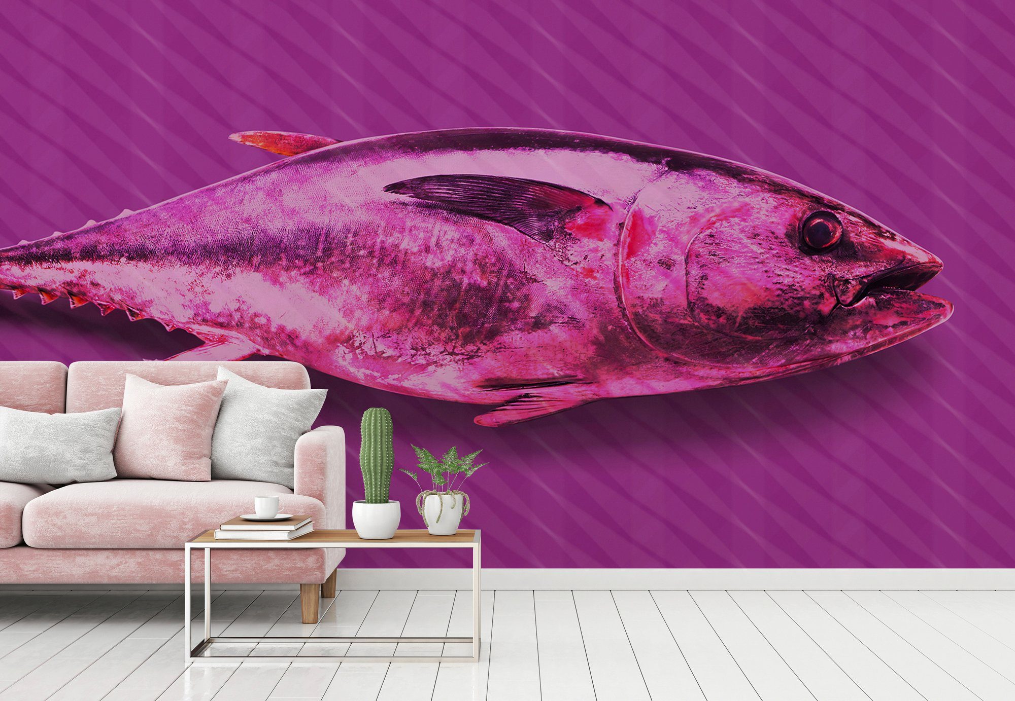 Schräge, Fototapete glatt, Wand, Decke Atelier Paper Tuna Architects Vlies, St), rosa/rot/schwarz 47 (6 2, abstrakt, Graphic