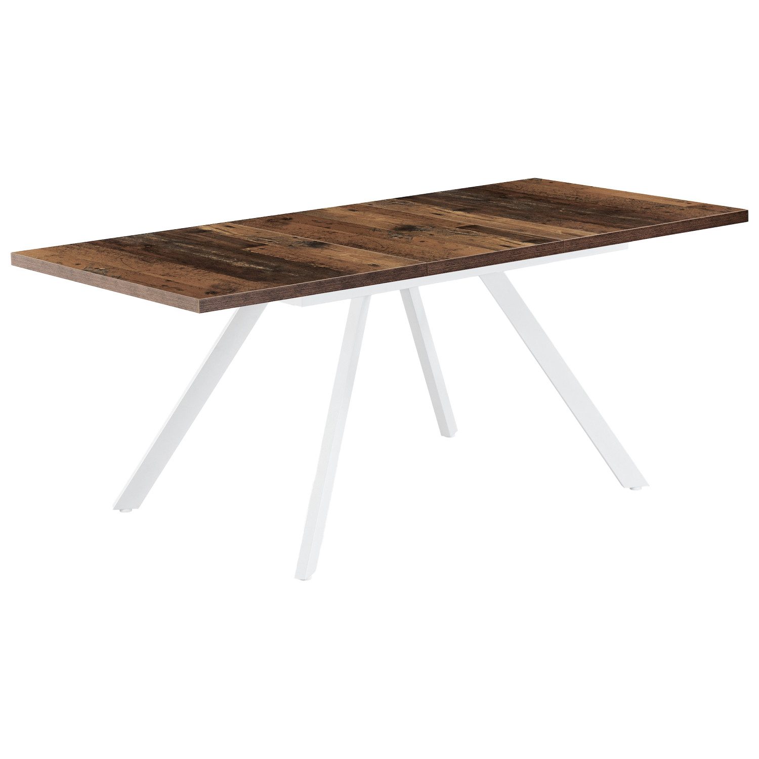 B&D home Esstisch LARS, Metallgestell schwarz oder weiß, ausziehbar 120-160 günstig online kaufen