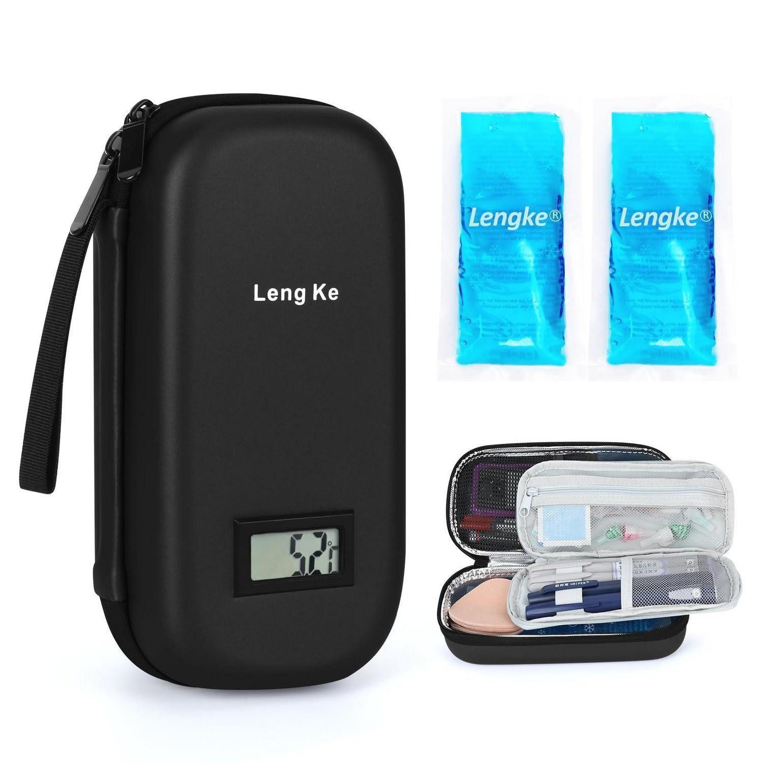LuxusKollektion Kühltasche Insulin Pen Tasche Kühltasche Kühlakku Etui 01 Y12-schwarz