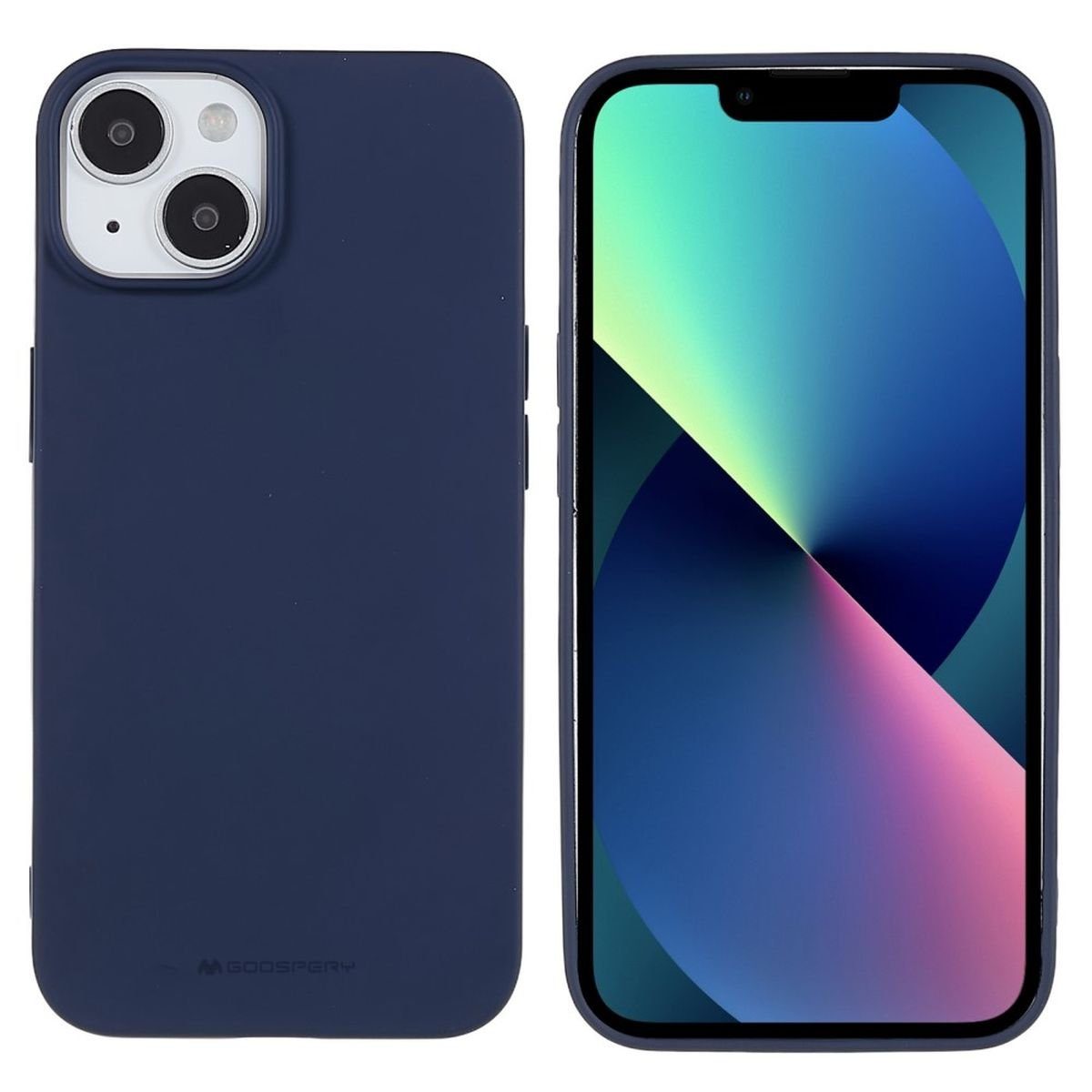 CoverKingz Handyhülle Hülle für Apple iPhone 14 Handyhülle Silikon Case Cover Bumper Handy 15,54 cm (6,12 Zoll), Schutzhülle Handyhülle Silikoncover Softcase farbig