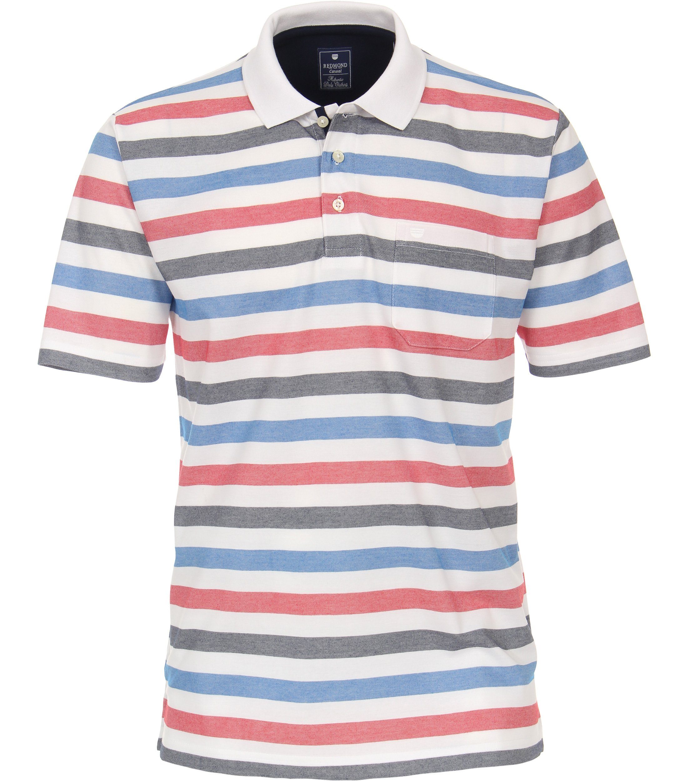 Redmond Poloshirt gestreift 0 weiss | Poloshirts