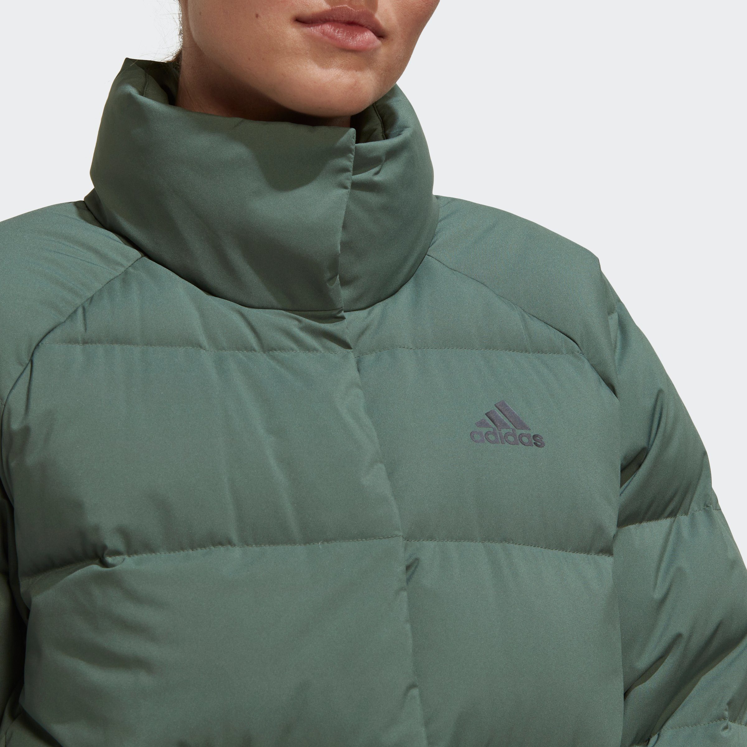 Sportswear Outdoorjacke DAUNENJACKE HELIONIC RELAXED adidas grün