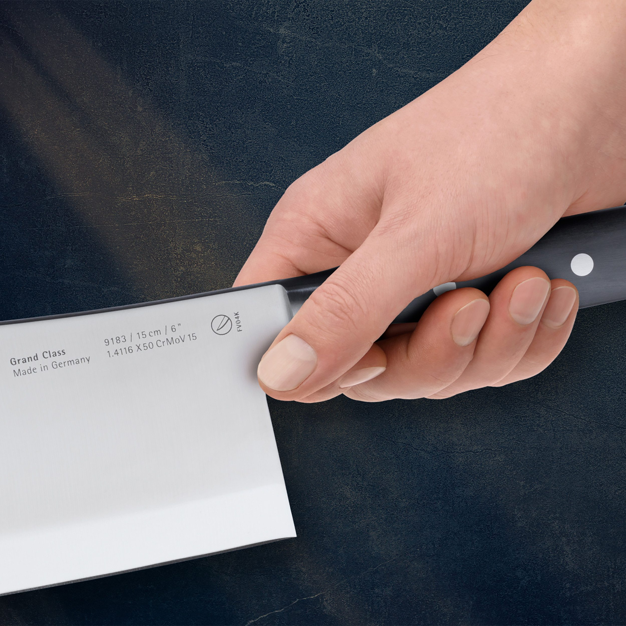 WMF Hackmesser Grand Class, 15 cm, langanhaltende Schärfe, handgeschmiedeter Spezialklingenstahl