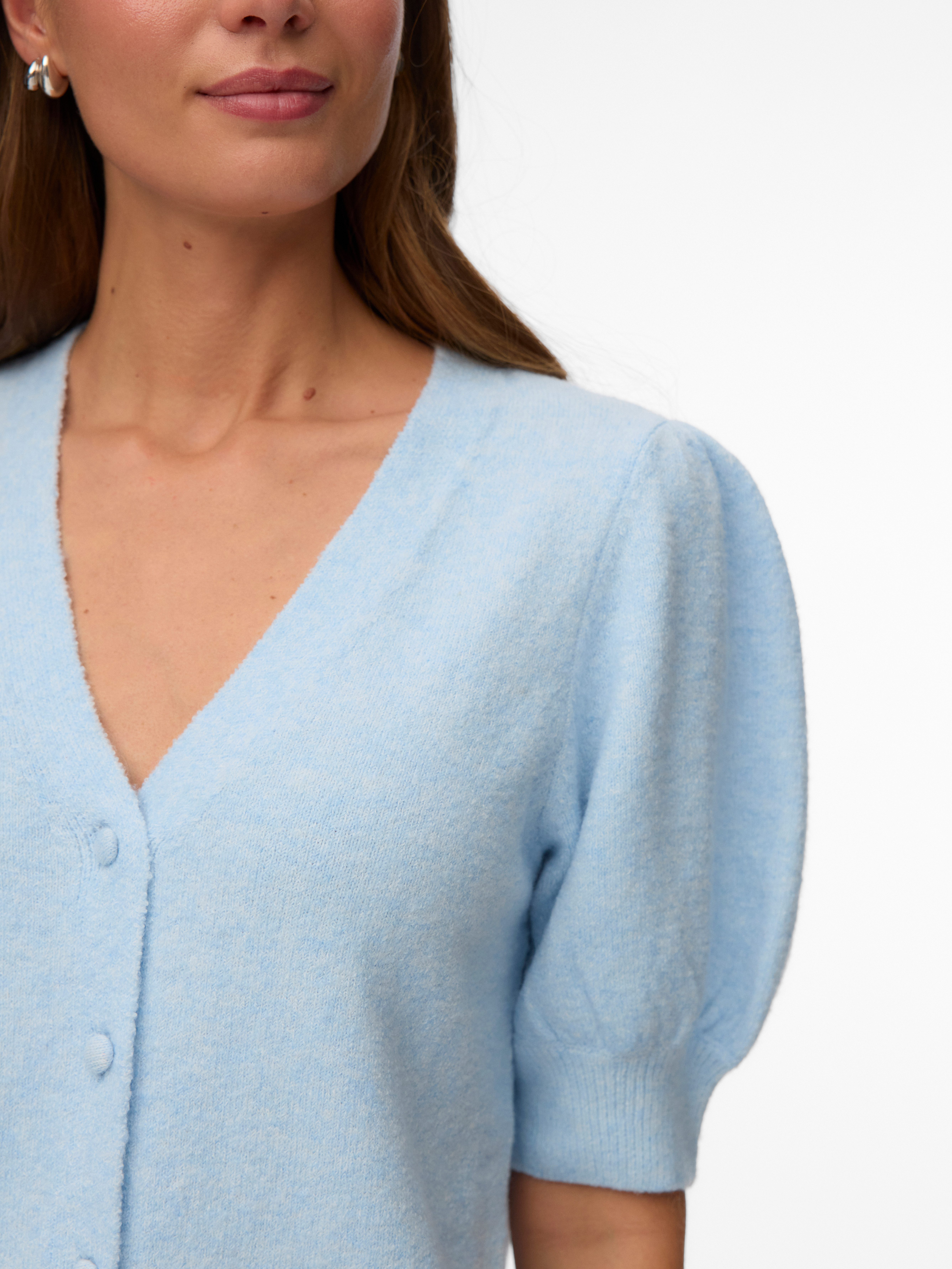 Vero Moda Strickjacke VMDOFFY 2/4 V-NECK CARDIGAN NOOS Materialmix