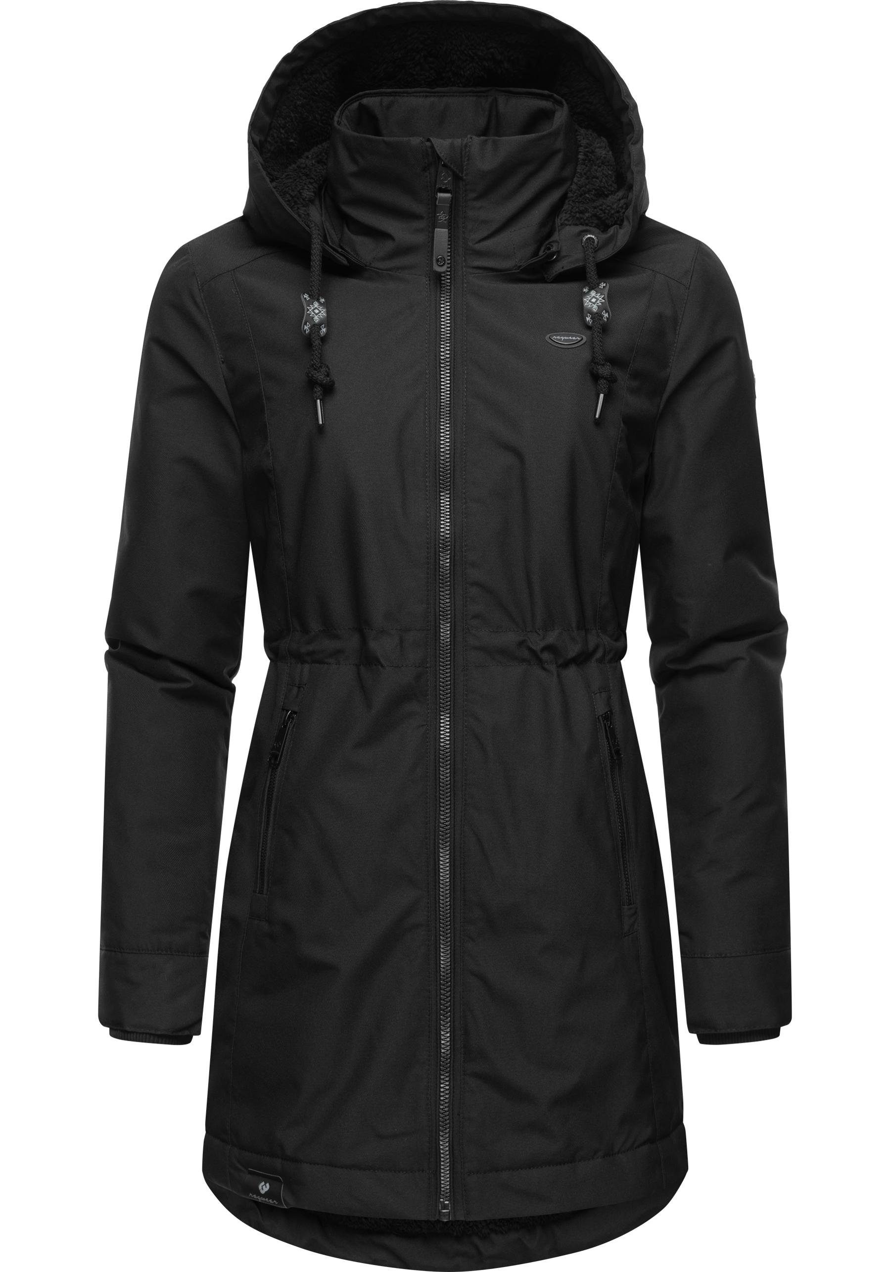 Ragwear Winterjacke Dakkota Wasserdichter Winterparka mit Teddyfleece Innenfutter
