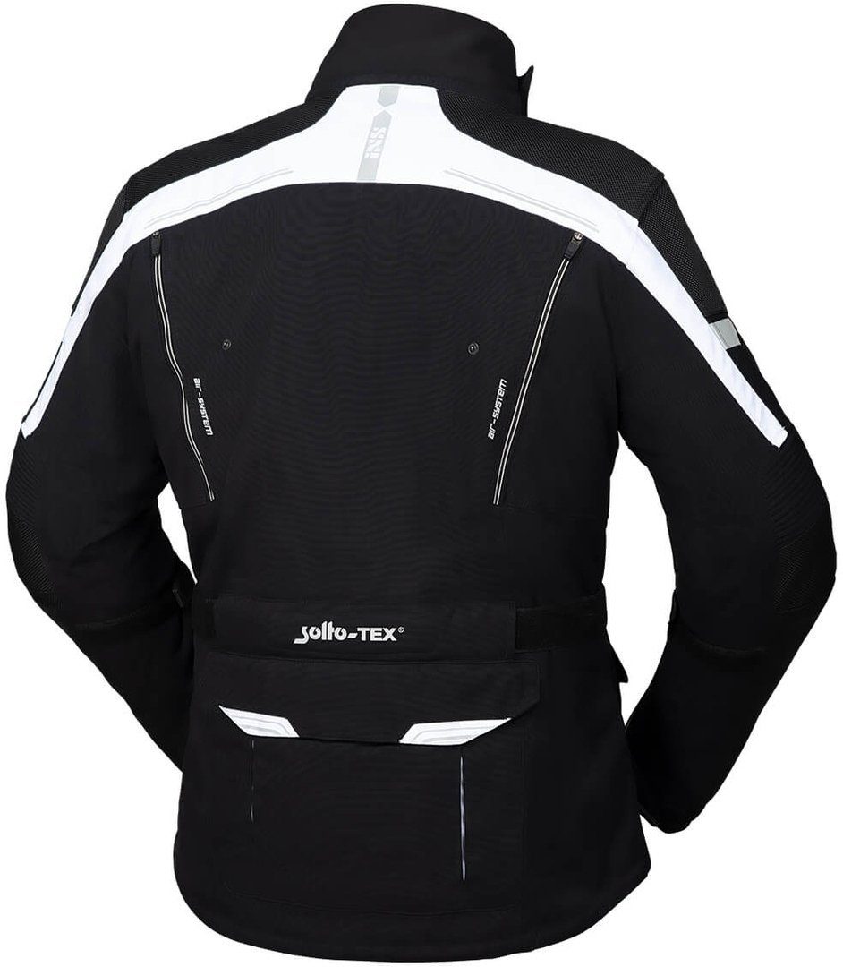 IXS Motorradjacke Black/White Motorrad Tour Textiljacke Traveller-ST