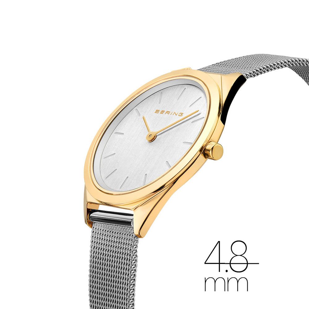 Bering Quarzuhr Bering Ultra Slim gold glänzend 17031-010 17031-010, Hochwertiges Produkt mit zeitlosem Design, sorgfältiger Verarbeitung