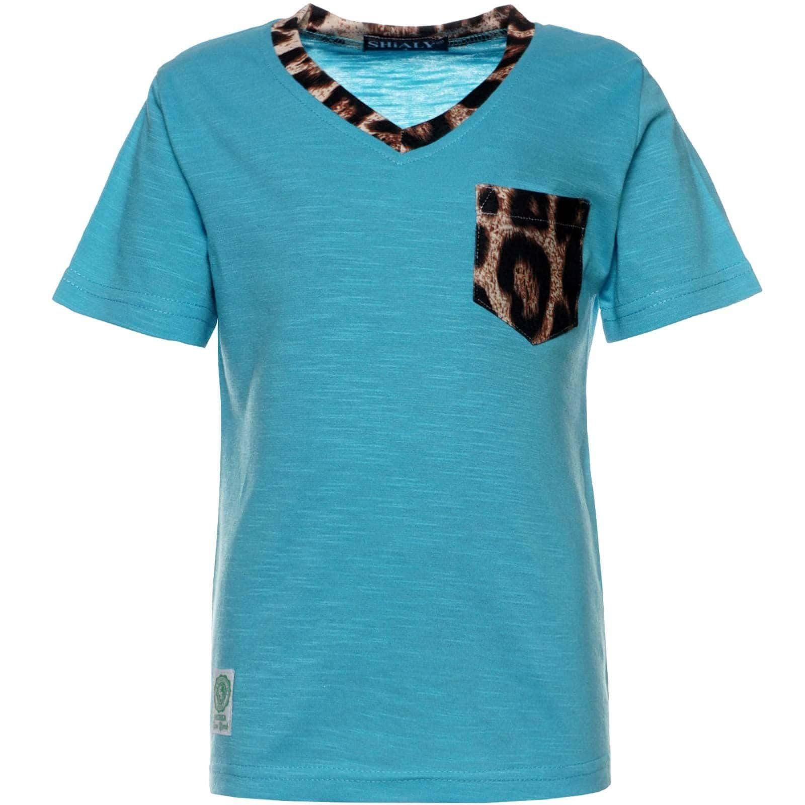 BEZLIT T-Shirt Jungen T-Shirt Kurzarm V-Ausschnitt Casual, 21832 (1-tlg) Tierprint mit mit