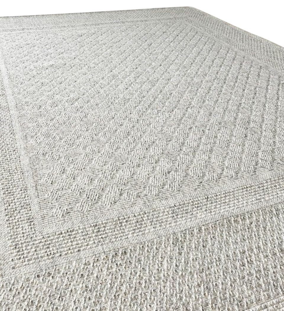 Peyer Syntex Teppich Teppich modern Design, grau, Rechteckig, Höhe: 5 mm, Flachgewebe Wohnzimmer Esszimmer Schlafzimmer pflegeleicht