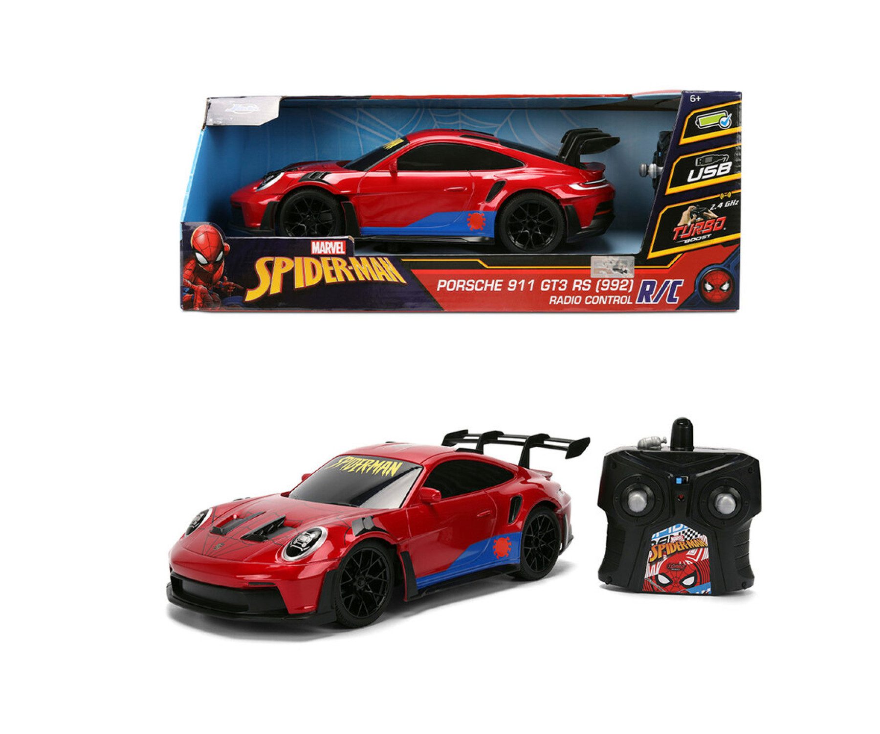 JADA RC-Auto RC Marvel Spider-Man Porsche 911 1:16